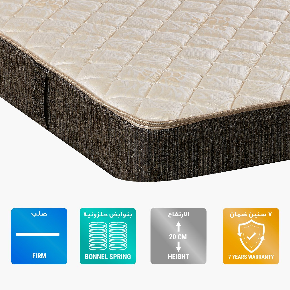 مرتبة كينج بنوابض بونيل من آي سانتوريني - 180x200x20 سم-hbxfurniture-mattresses-king-image-1