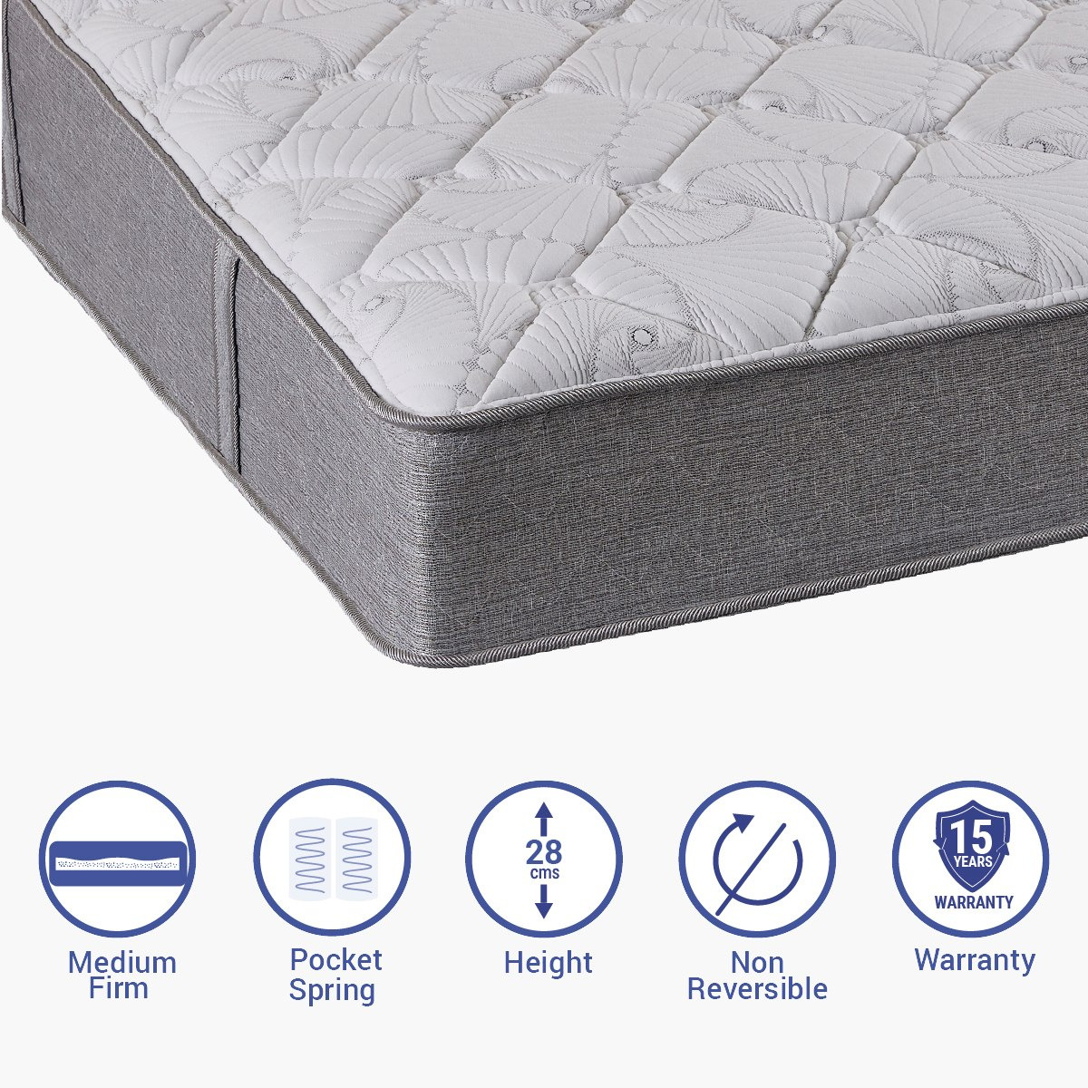 مرتبة مقاس كينج بنوابض جيبية من آي تشيروبيدك - 180x200x28 سم-hbxfurniture-mattresses-king-image-1
