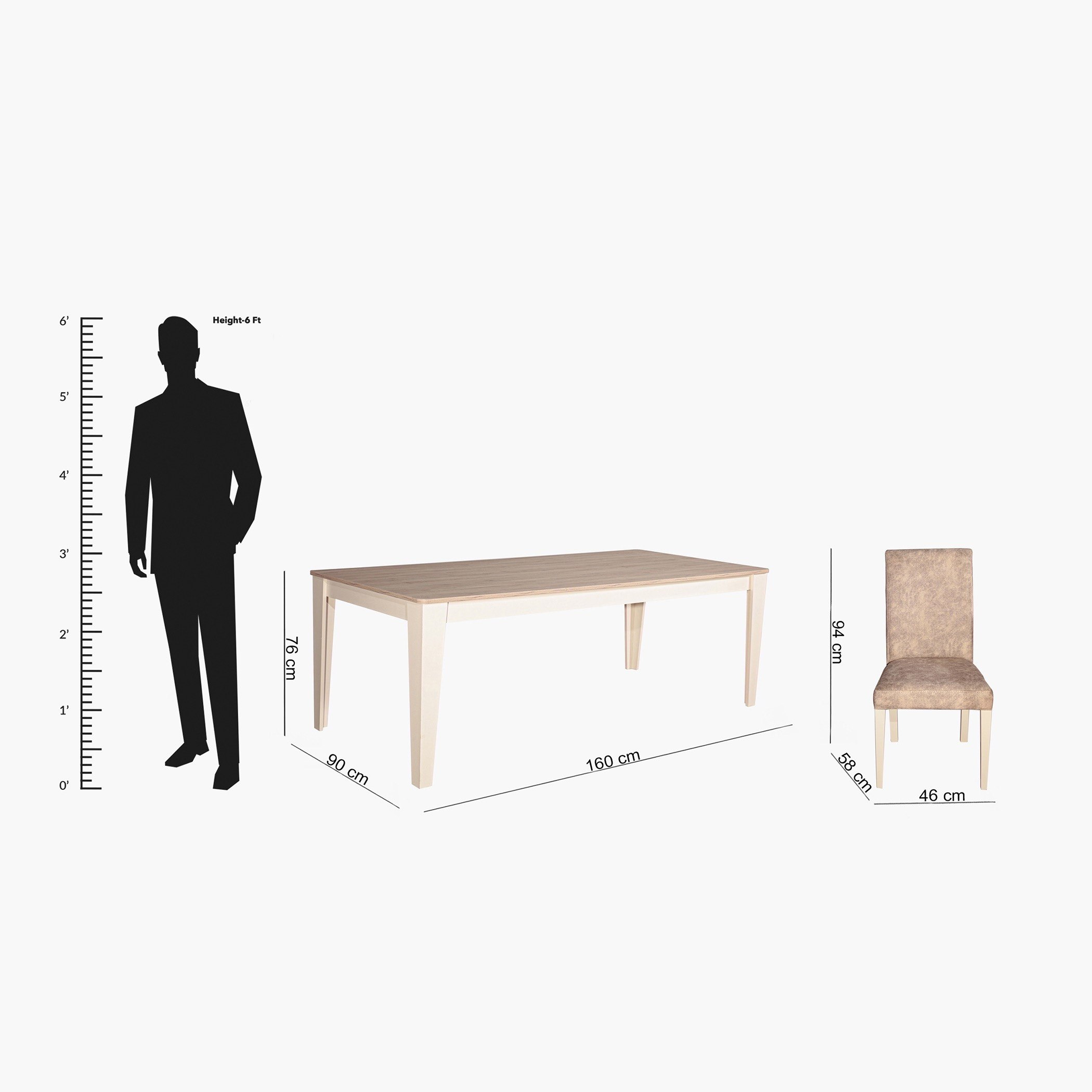 طقم سفرة 6 مقاعد من كونكورد-hbxfurniture-diningtablesandsets-diningsets-sixseater-image-7