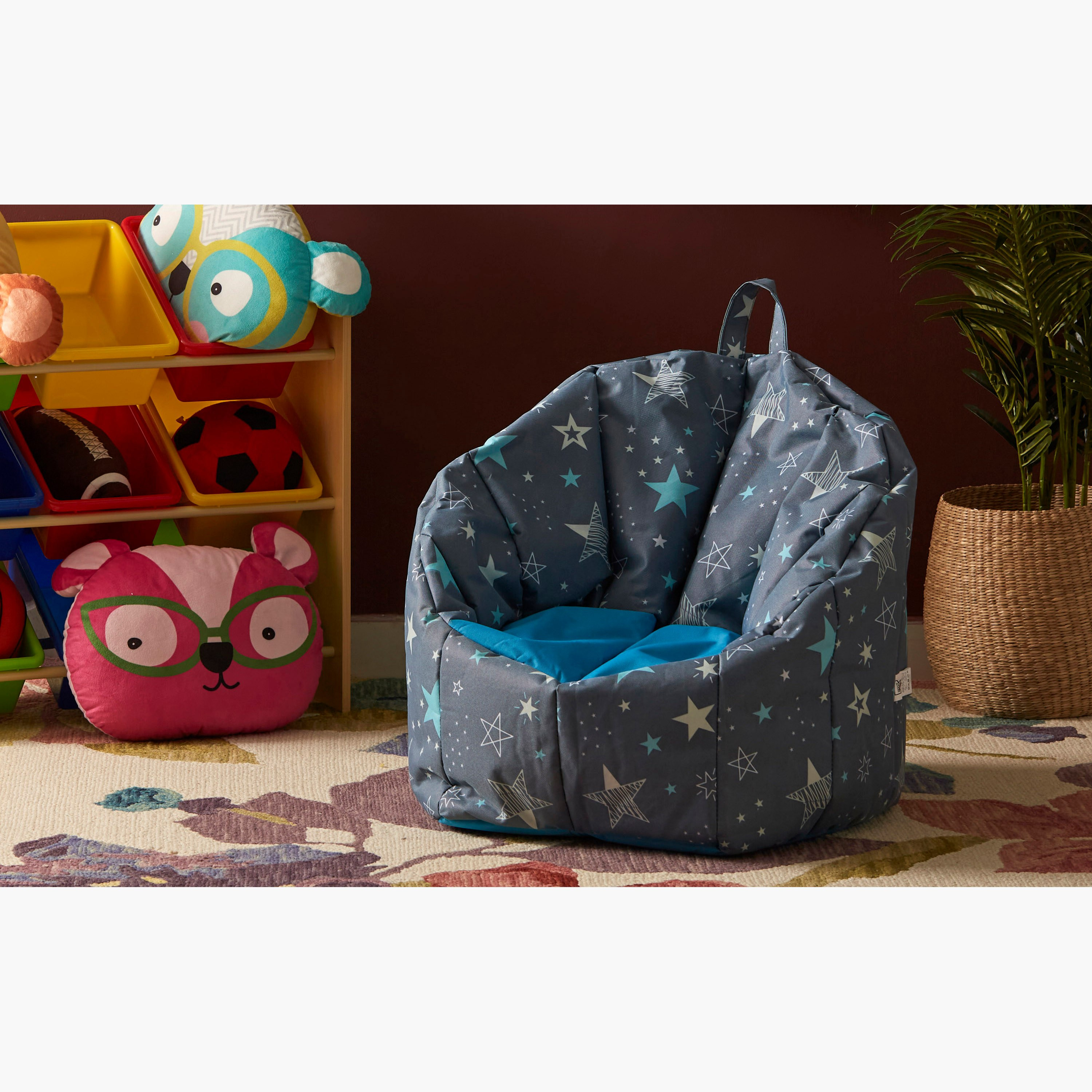 كرسي بين باج بطبعات نجوم ديجيتال من ريلاكسي - 58x58x57 سم-hbxhomeware-hbxkidsandyouth-image-1