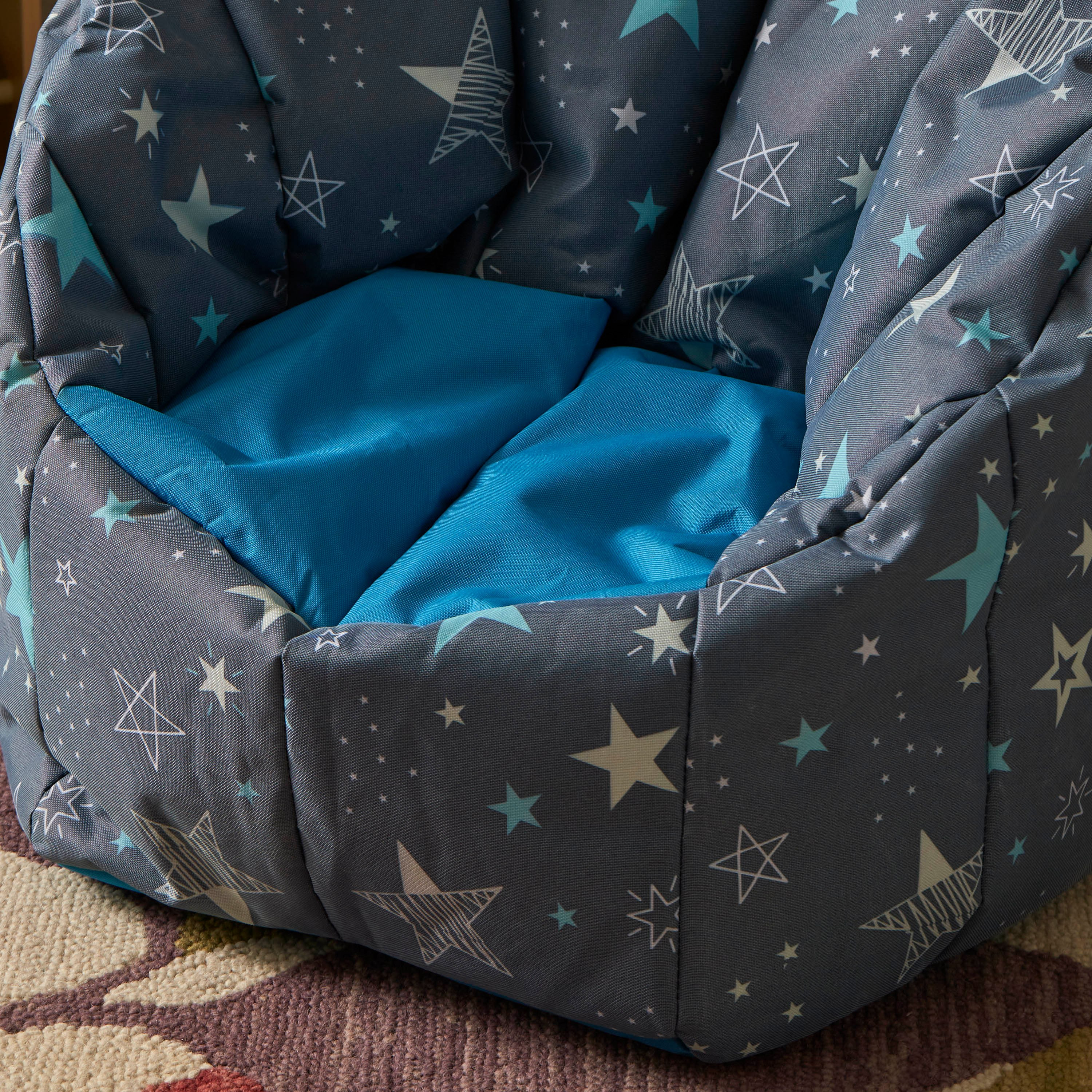 كرسي بين باج بطبعات نجوم ديجيتال من ريلاكسي - 58x58x57 سم-hbxhomeware-hbxkidsandyouth-image-3