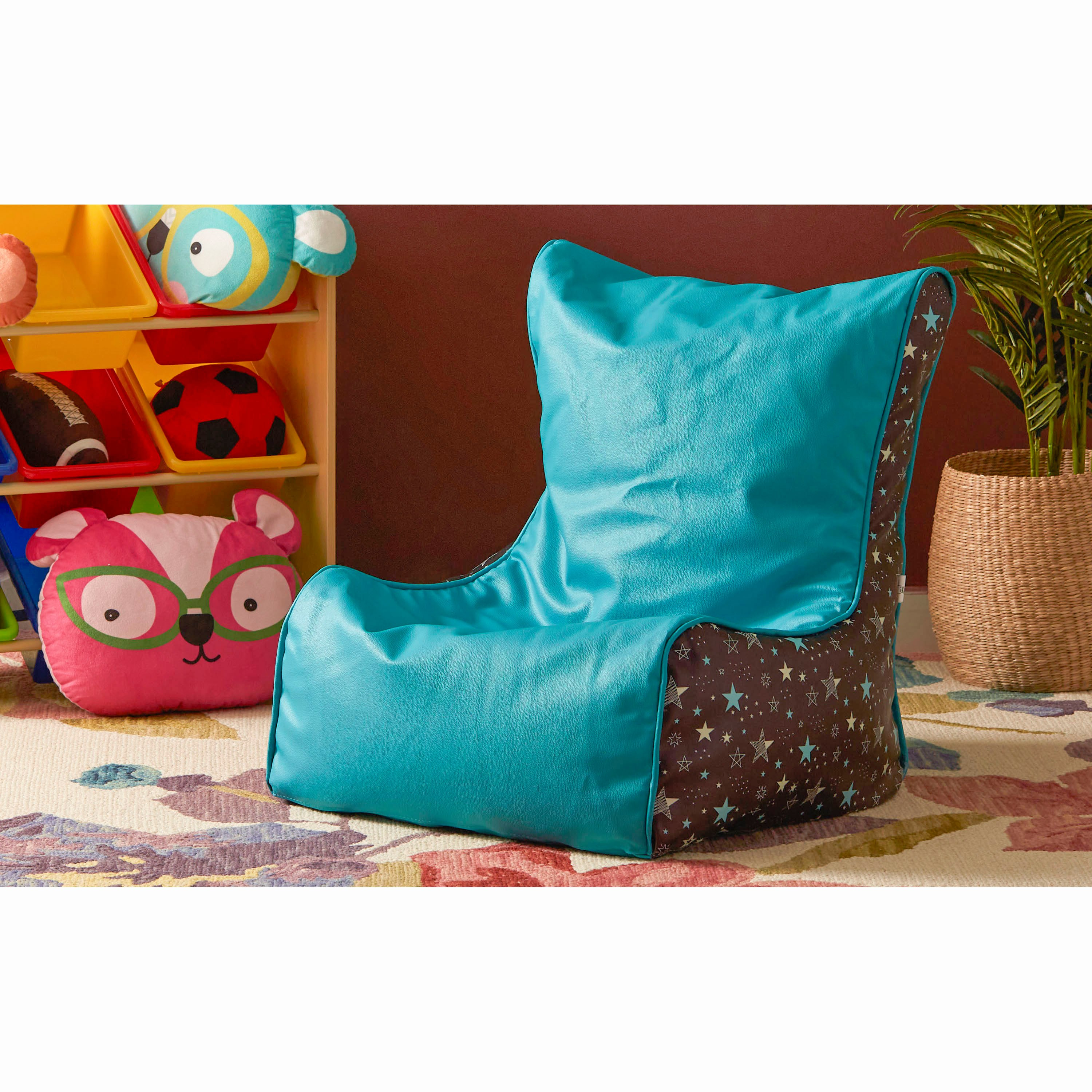 Relaxy Stars Digital Printed Bean Bag Chair - 53x53x73 cm-hbxhomeware-hbxkidsandyouth-image-1