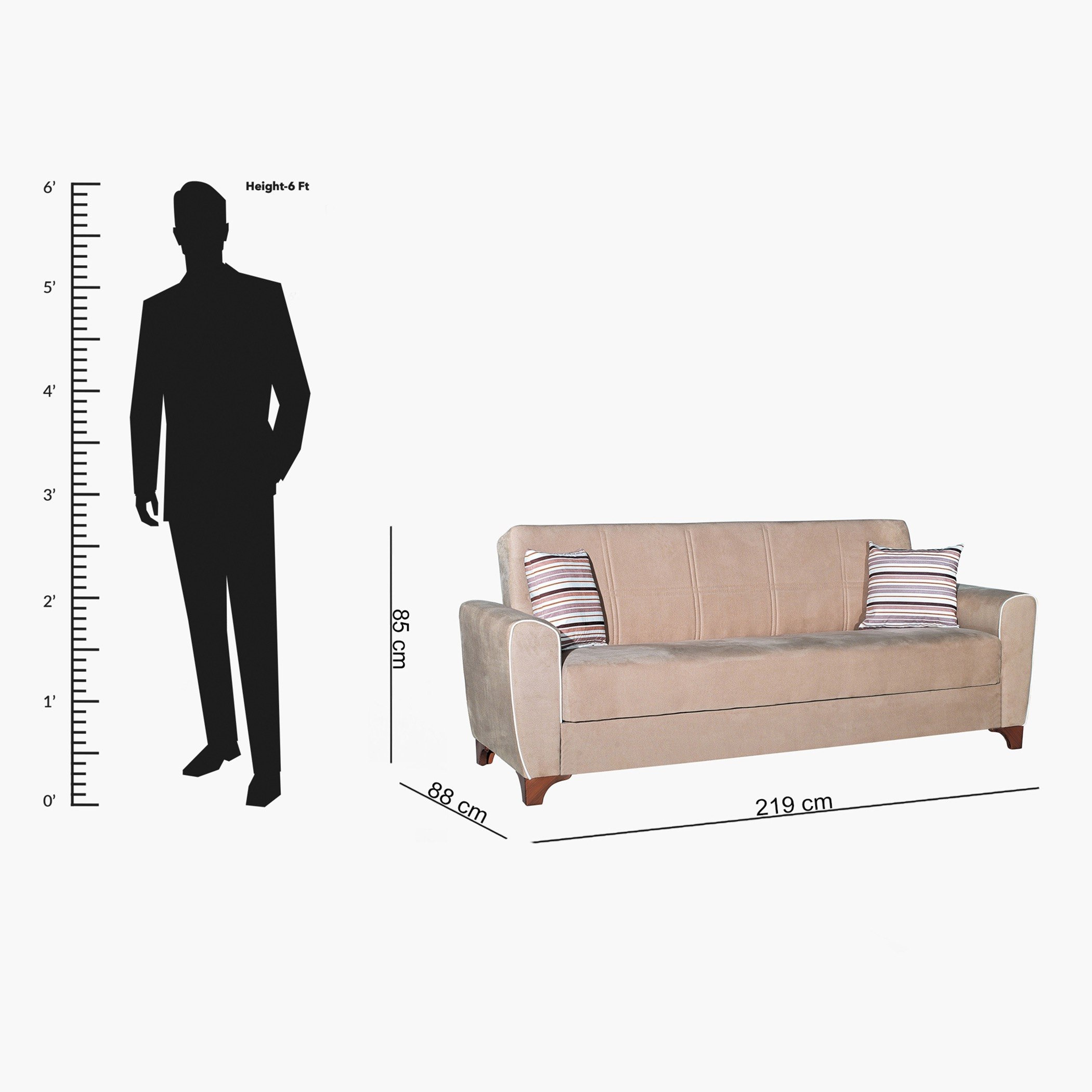 كنبة سرير مخمليّة 3 مقاعد مع وسادتين ووحدة تخزين من ديويل-hbxlivingroom-sofasandarmchairs-sofas-image-11