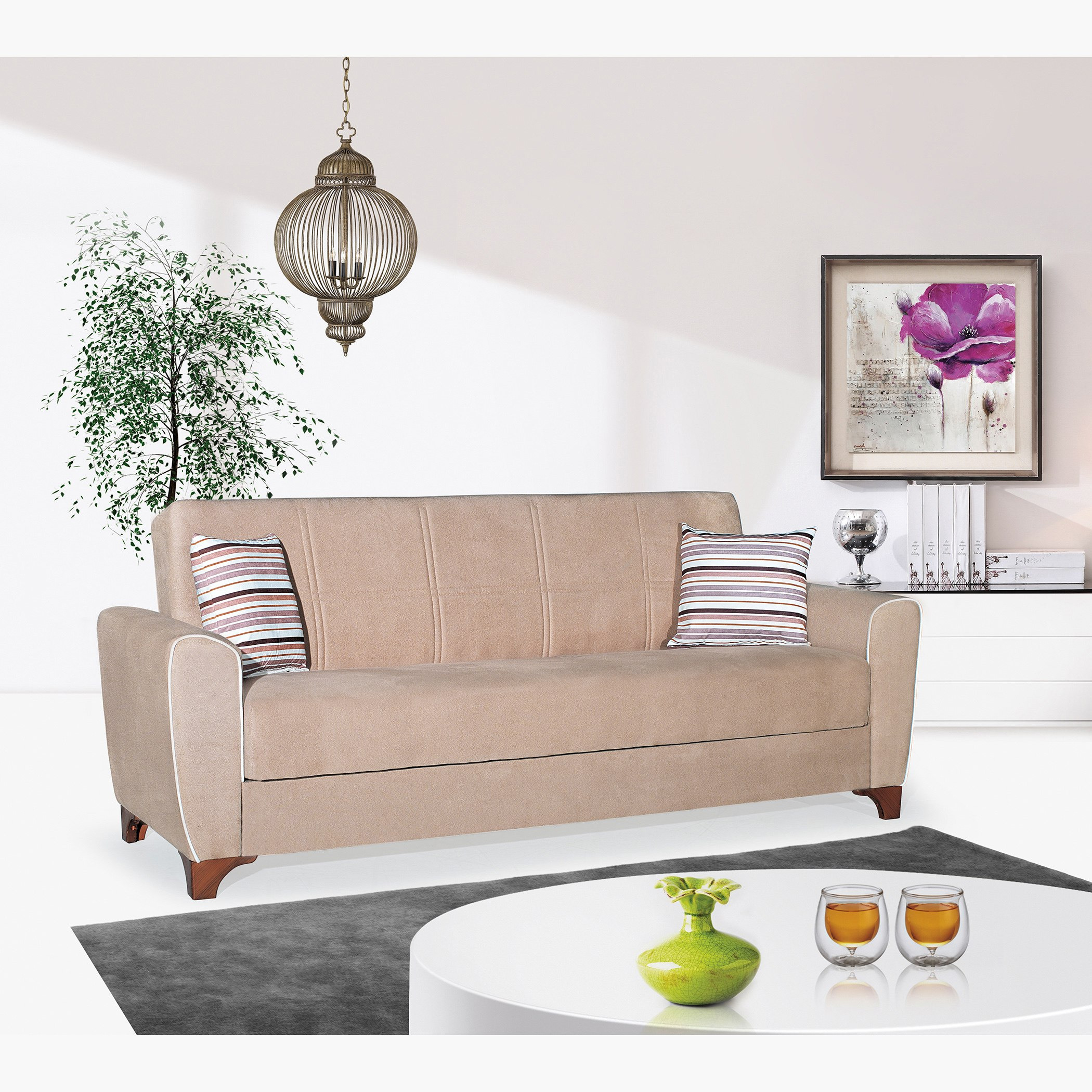 كنبة سرير مخمليّة 3 مقاعد مع وسادتين ووحدة تخزين من ديويل-hbxlivingroom-sofasandarmchairs-sofas-image-2