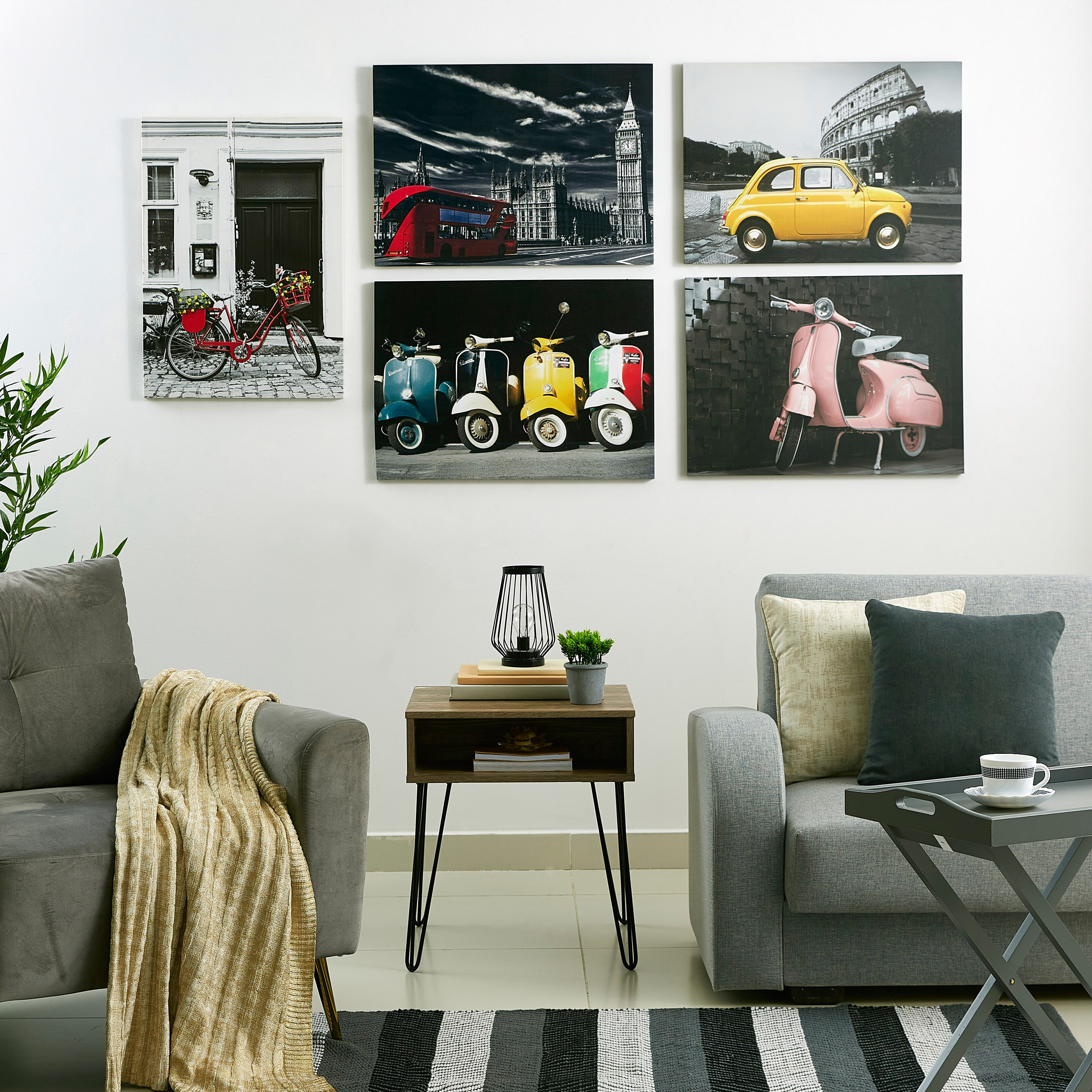 Kia Car at Colosseum Canvas Framed Picture-hbxhomeware-hbxdecorandfurnishings-image-4