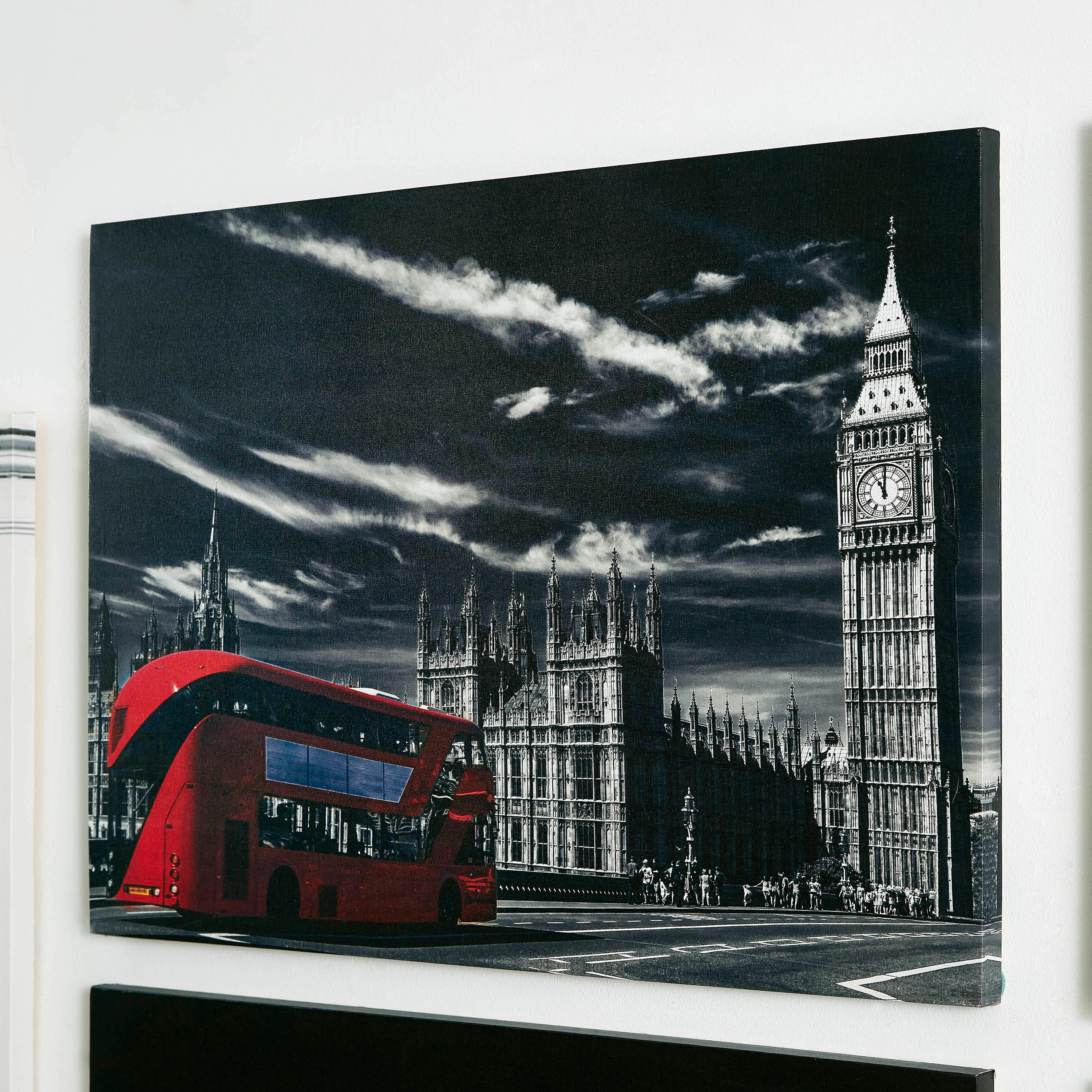 Kia London Bus Canvas Framed Picture-hbxhomeware-hbxdecorandfurnishings-image-2
