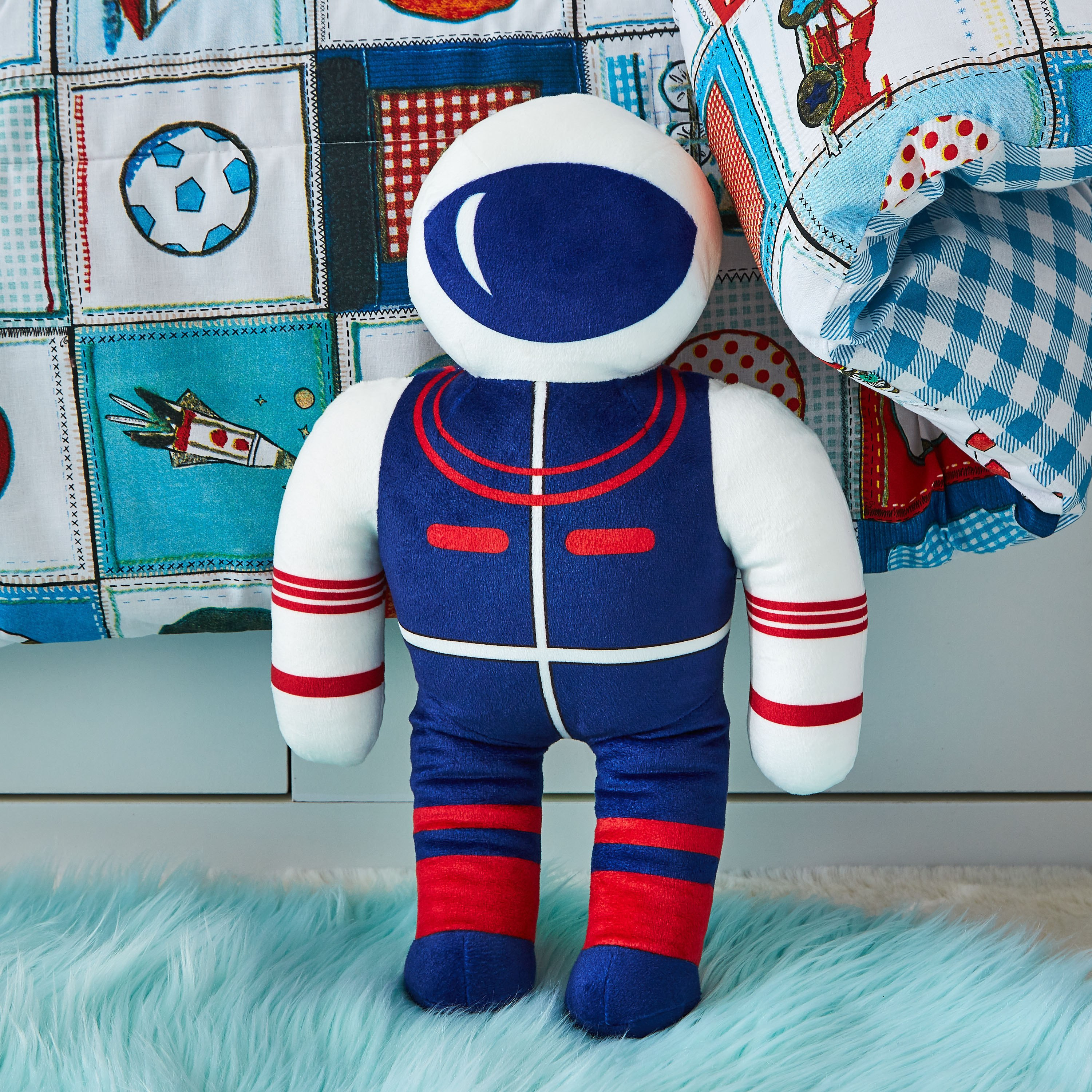 وسادة مخملية على شكل رائد فضاء - 40x29 سم-hbxhomeware-hbxkidsandyouth-image-1