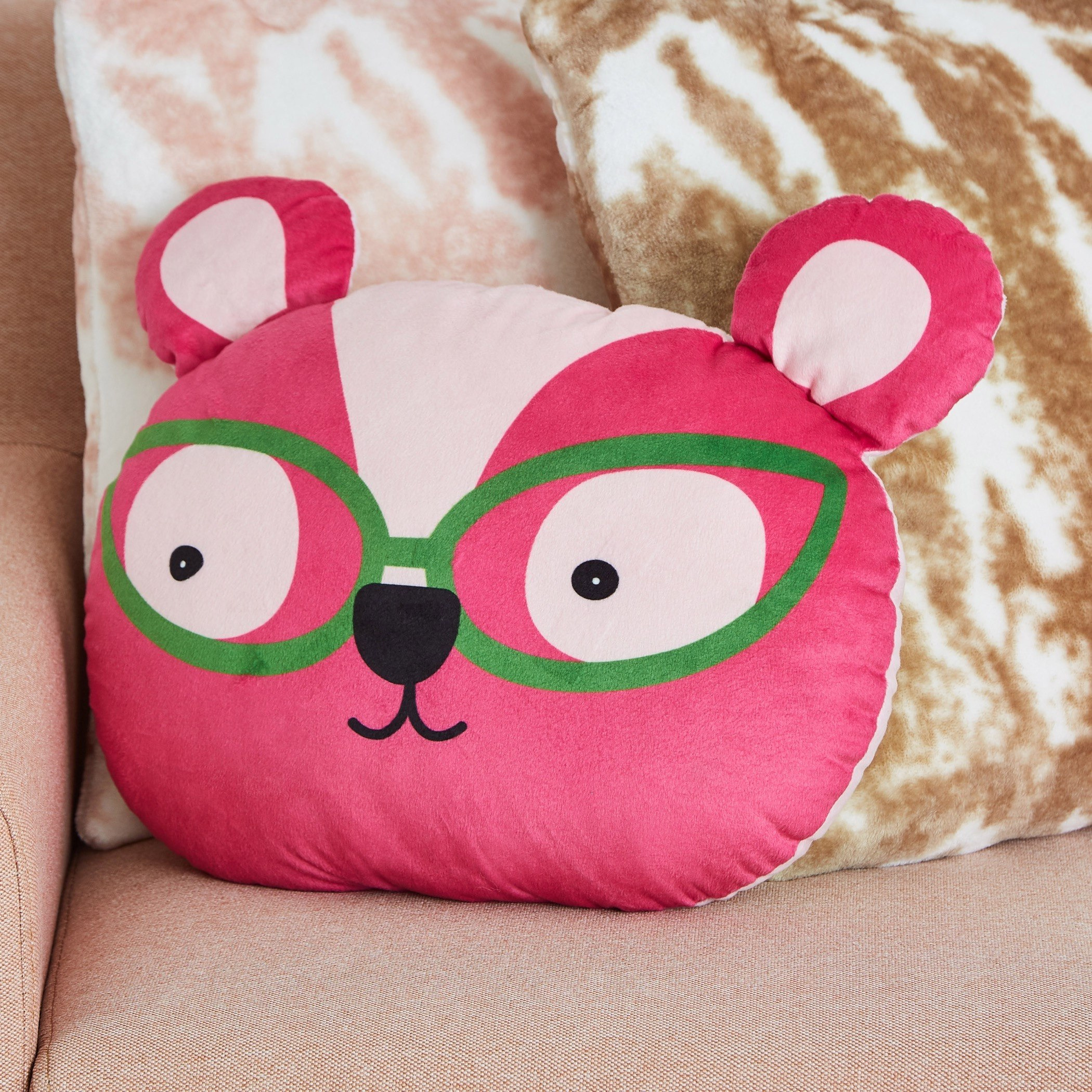 Lush Bear Face shaped Cushion - 35x32 cm-hbxhomeware-hbxkidsandyouth-image-1