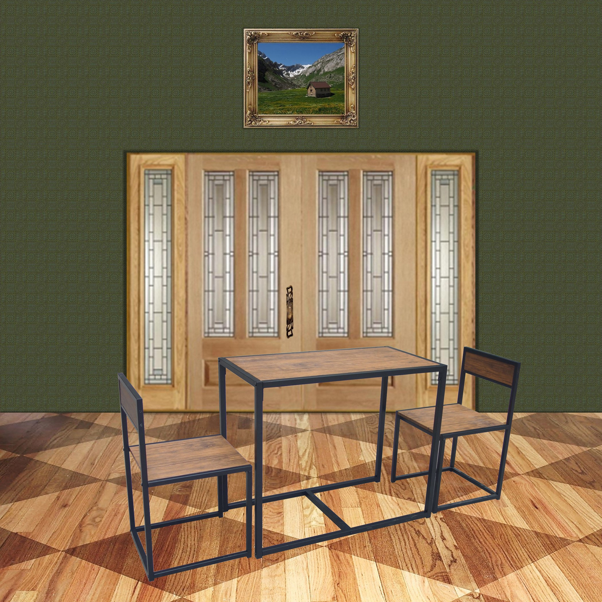 طقم طاولة سفرة مقعدين من هاريس-hbxfurniture-diningtablesandsets-diningsets-twoseater-image-1