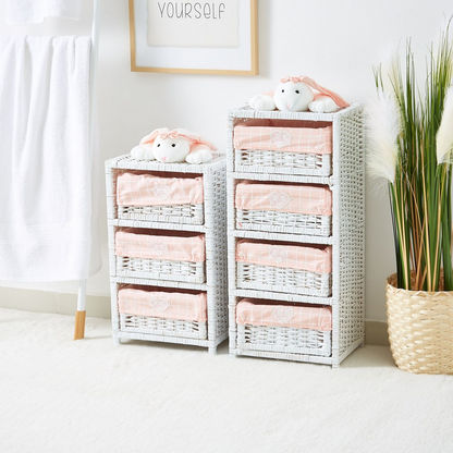 Natura Willow 3-Tier Storage Rack with Soft Toy