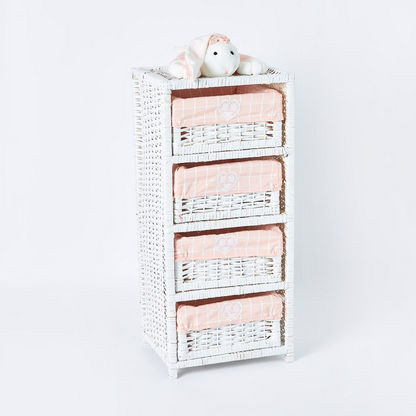 Natura Willow 4-Tier Storage Rack with Soft Toy