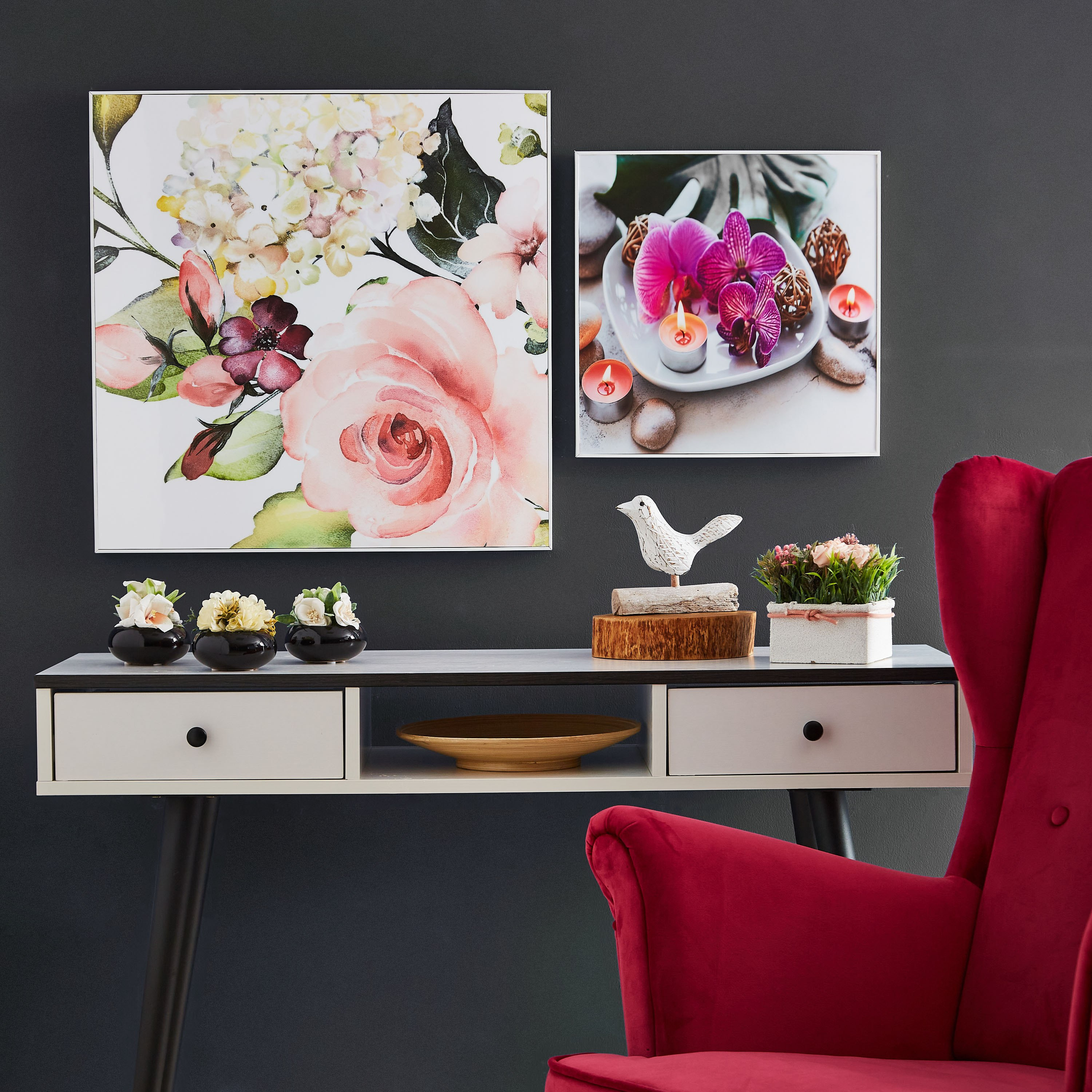 زينة حائط لامعة بتصميم زهري من كيا - طقم من قطعتين-hbxhomeware-hbxdecorandfurnishings-image-4