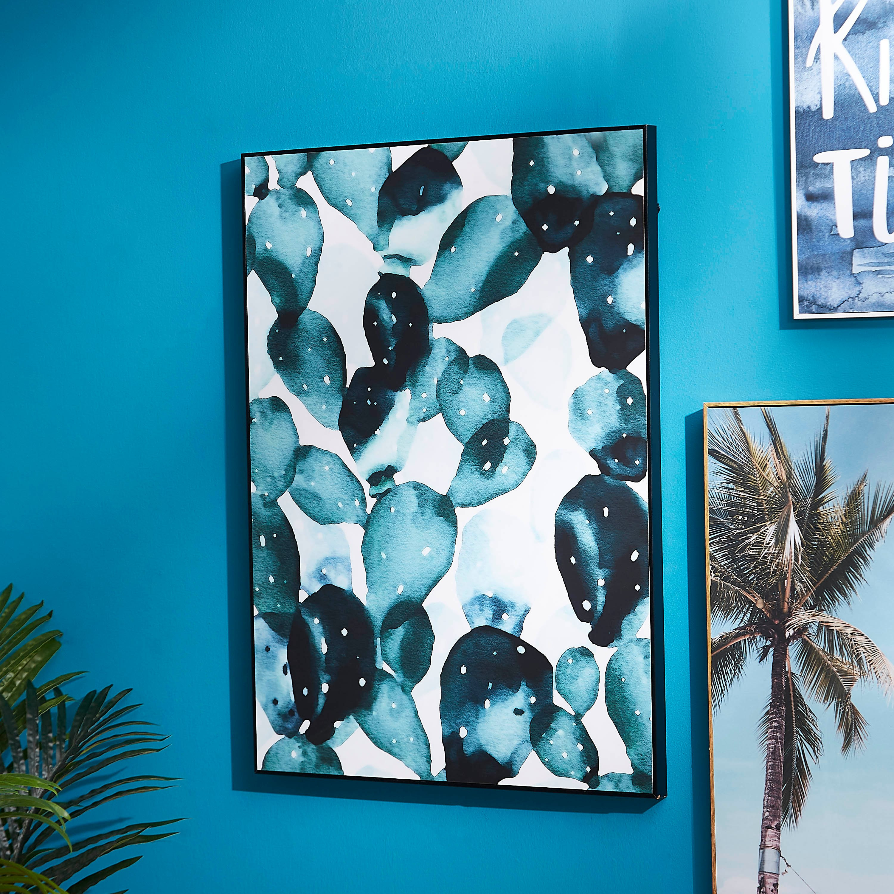 Kia Leaves Glossy MDF Framed Picture 50x70x3 cm-hbxhomeware-hbxdecorandfurnishings-image-2