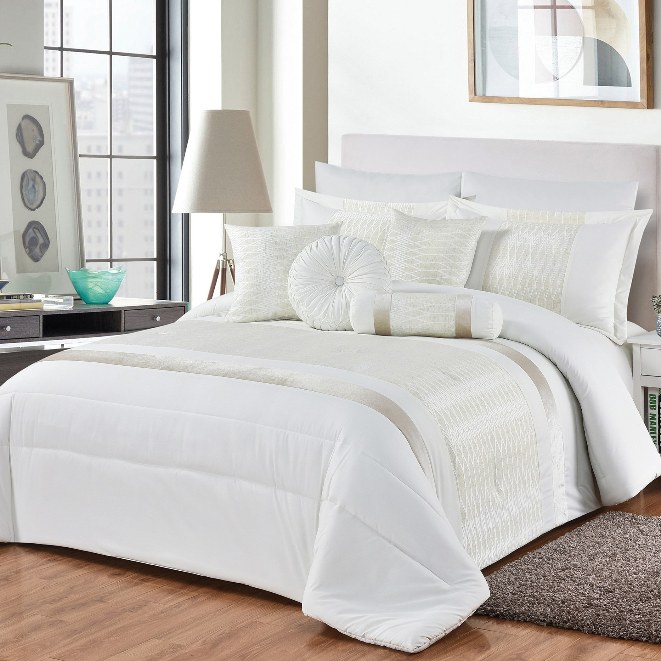 Noelle 10-Piece Jacquard King BIAB Comforter Set - 220x240 cm-hbxhomeware-bedding-bedinabag-image-3