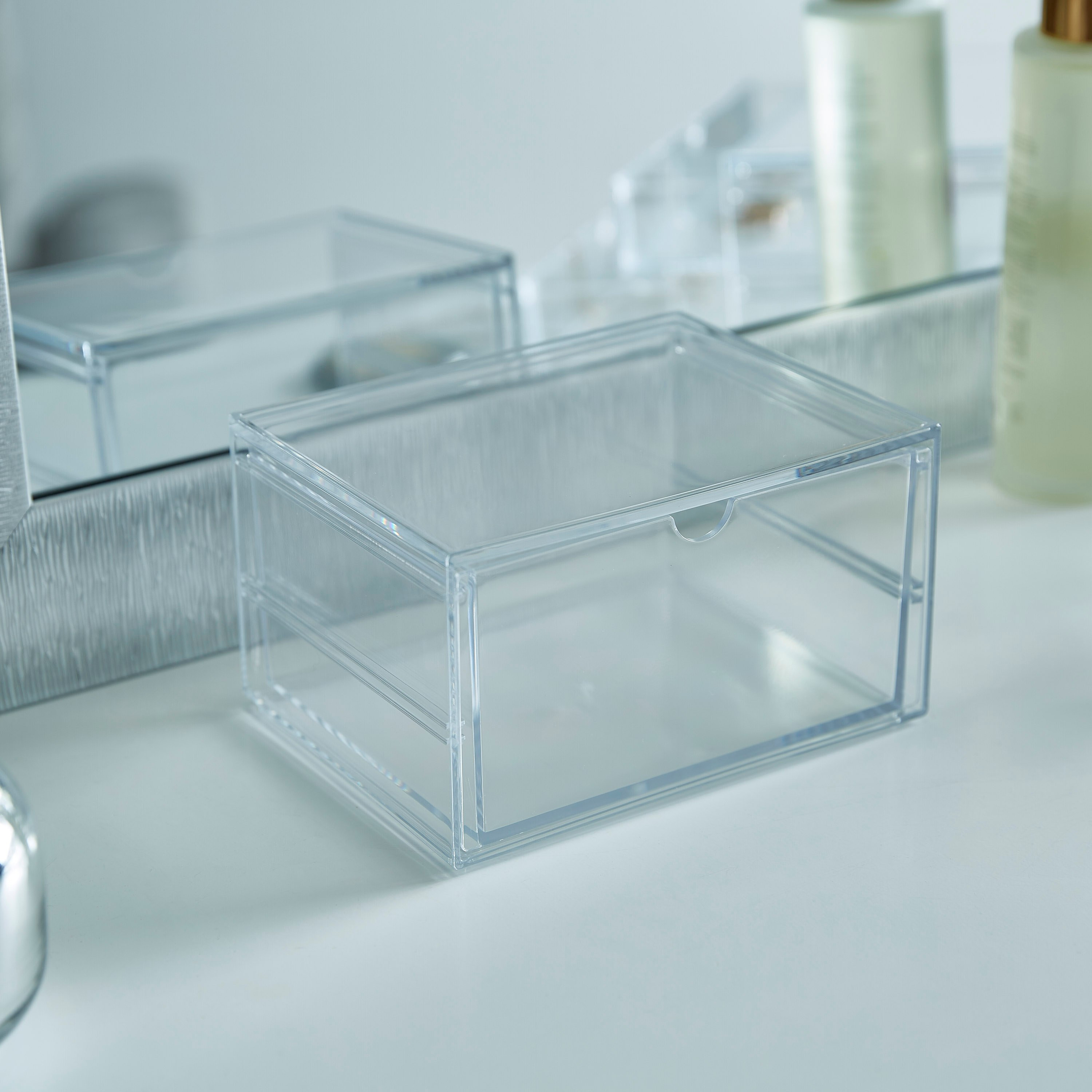 صندوق مستحضرات تجميل كريستال - 17x13x10 سم-hbxbedroom-bedroomaccessories-jewelleryboxesandholders-image-2