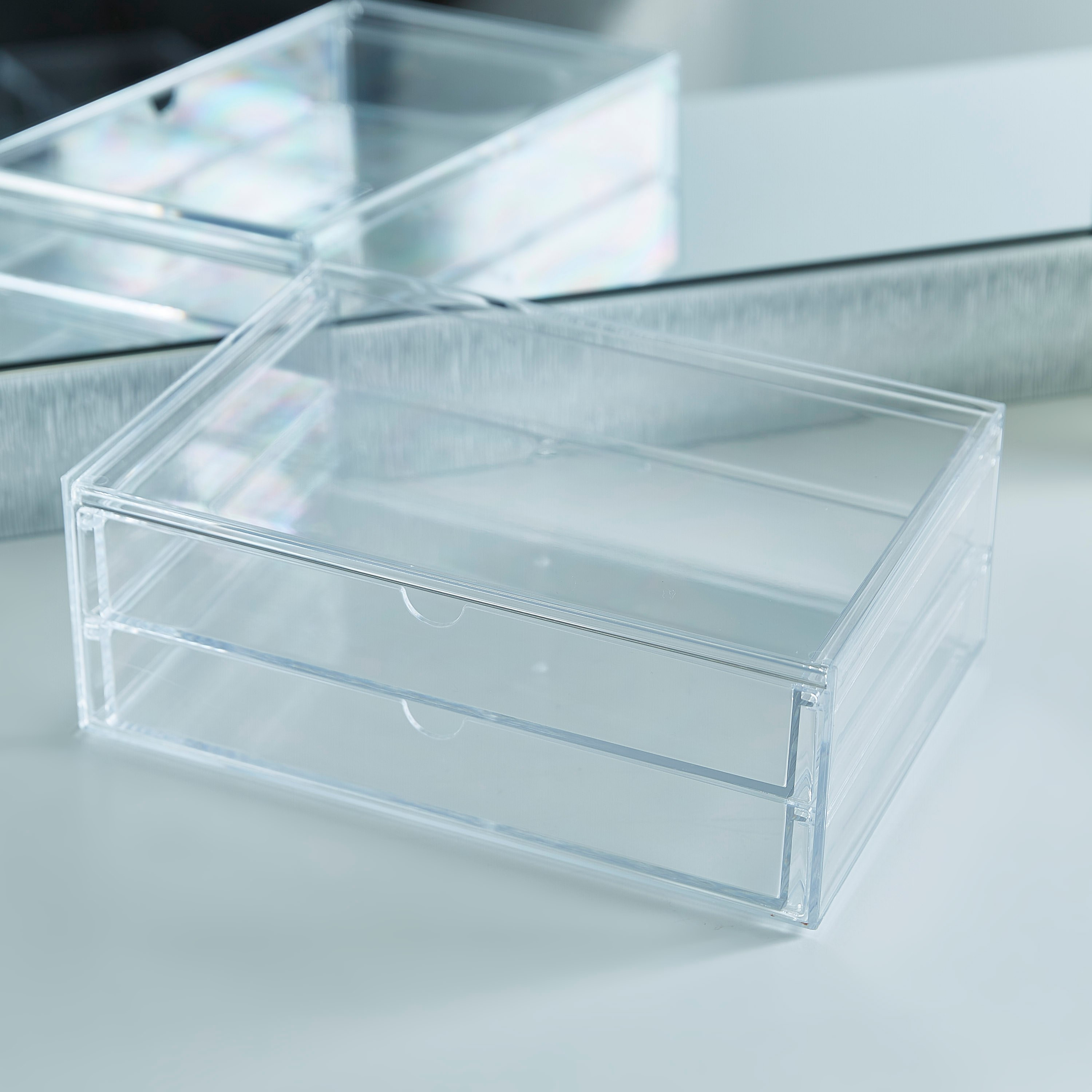 Crystal Cosmetics Trinket Organiser - 25x17x9 cm-hbxbedroom-bedroomaccessories-jewelleryboxesandholders-image-3