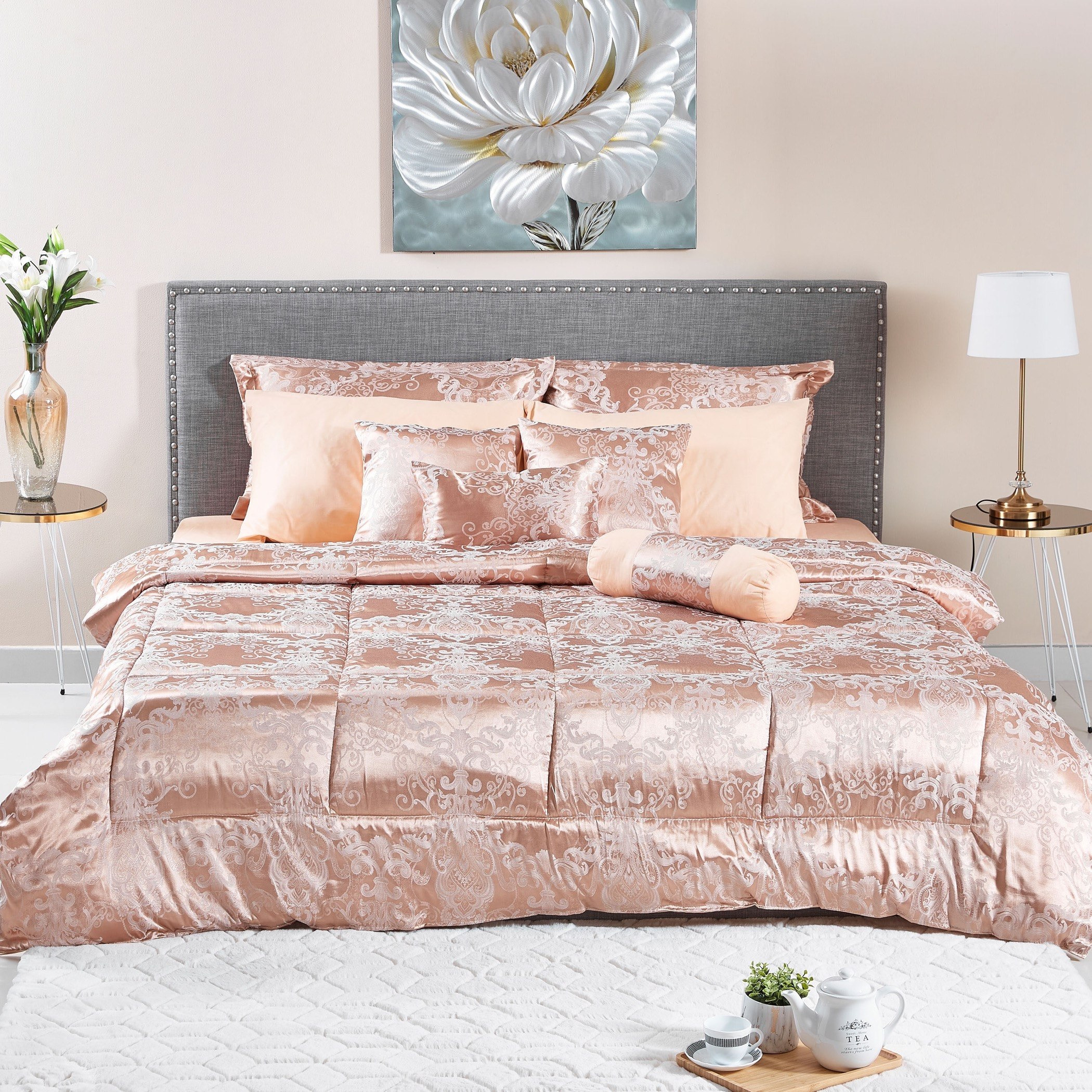 طقم لحاف مقاس كينج جاكار 10 قطع من لورين - 220x240 سم-hbxhomeware-bedding-bedinabag-image-2