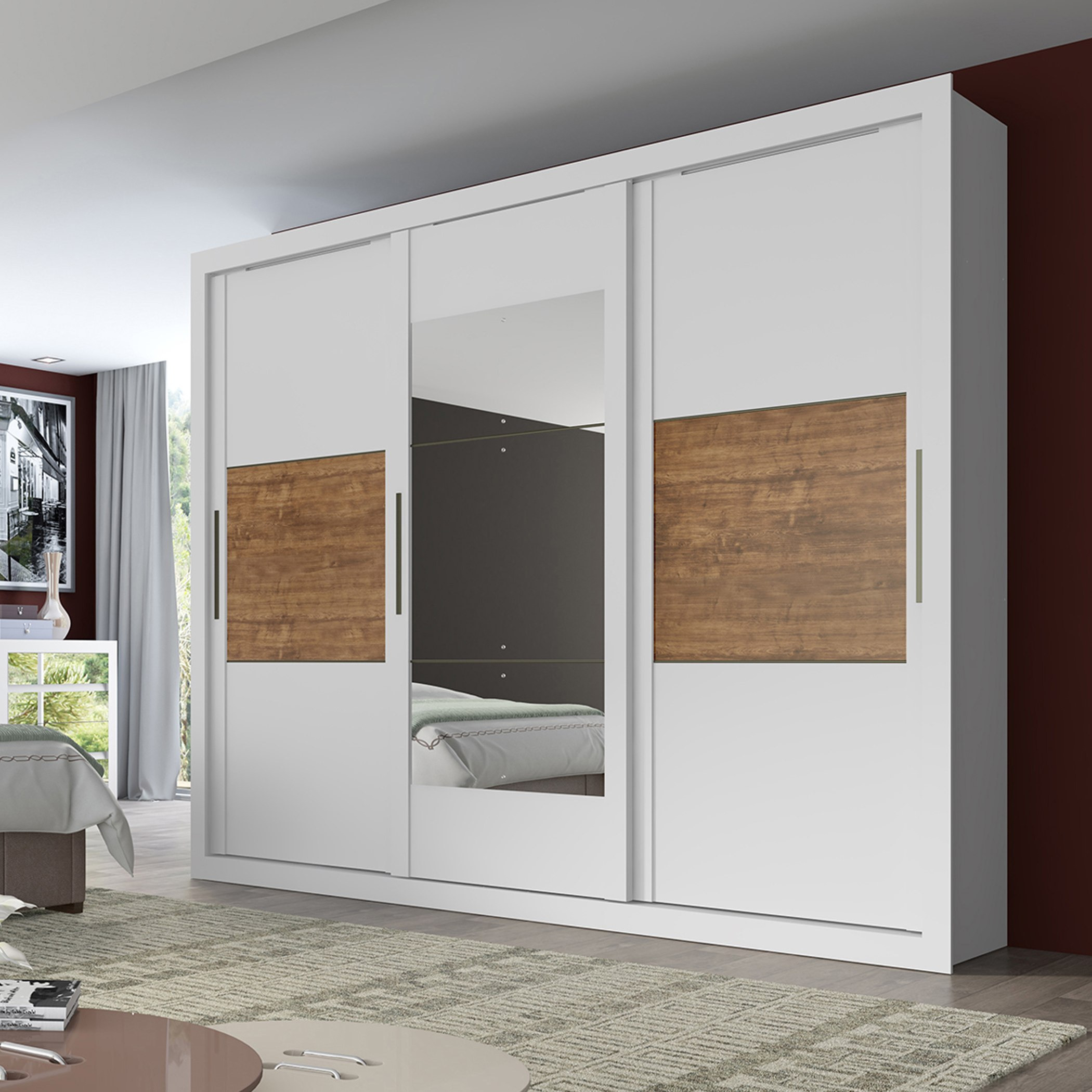خزانة ملابس 3 أبواب انزلاقية - لانكوم من موڤو-hbxfurniture-wardrobes-image-1