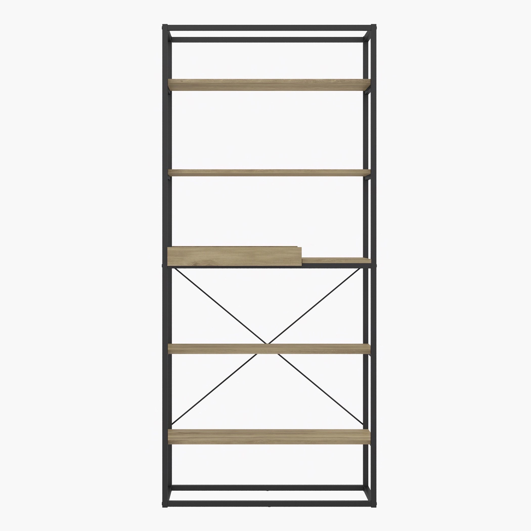 Lancom 5-Shelf Bookcase with Tray-hbxfurniture-office-bookcases-image-3