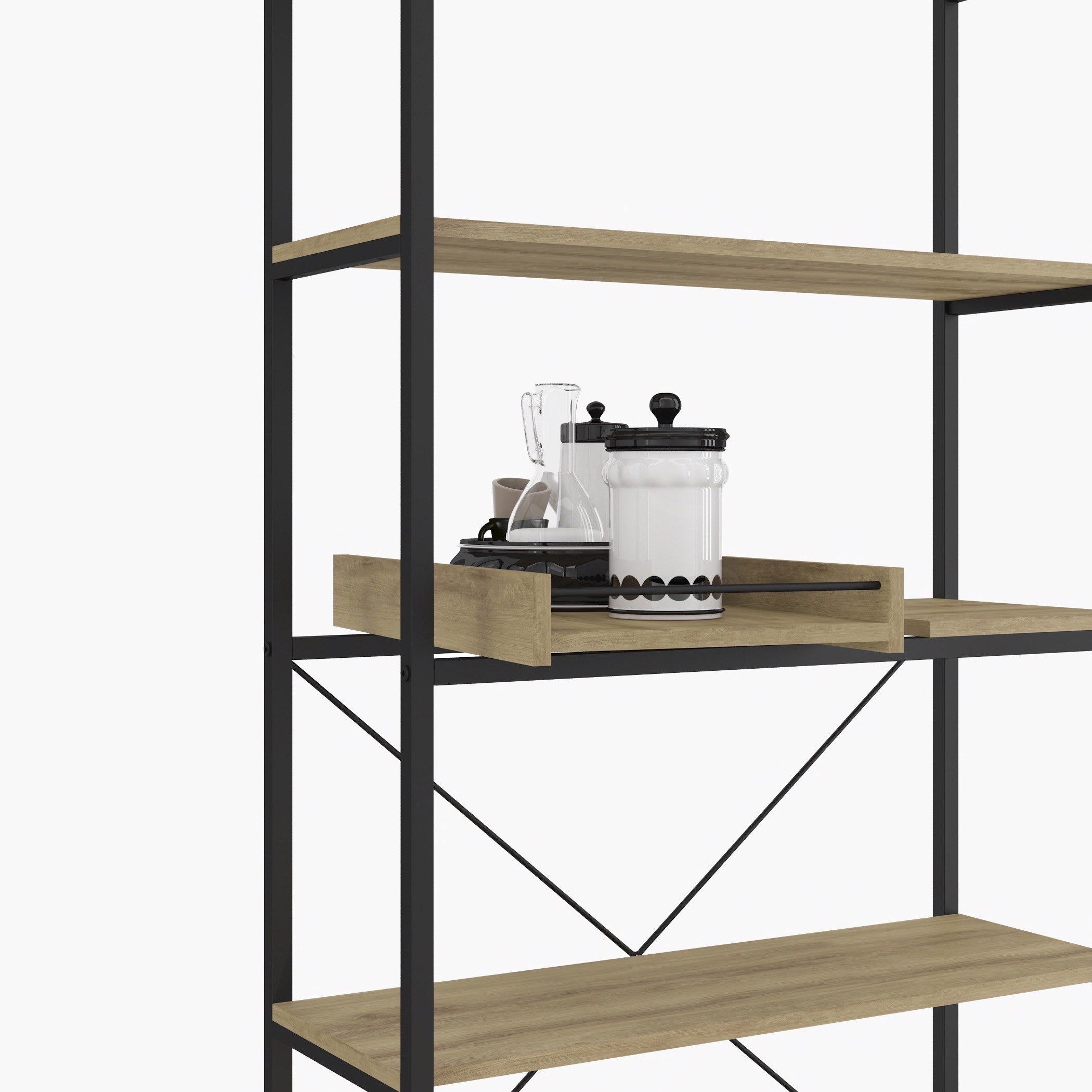 Lancom 5-Shelf Bookcase with Tray-hbxfurniture-office-bookcases-image-5