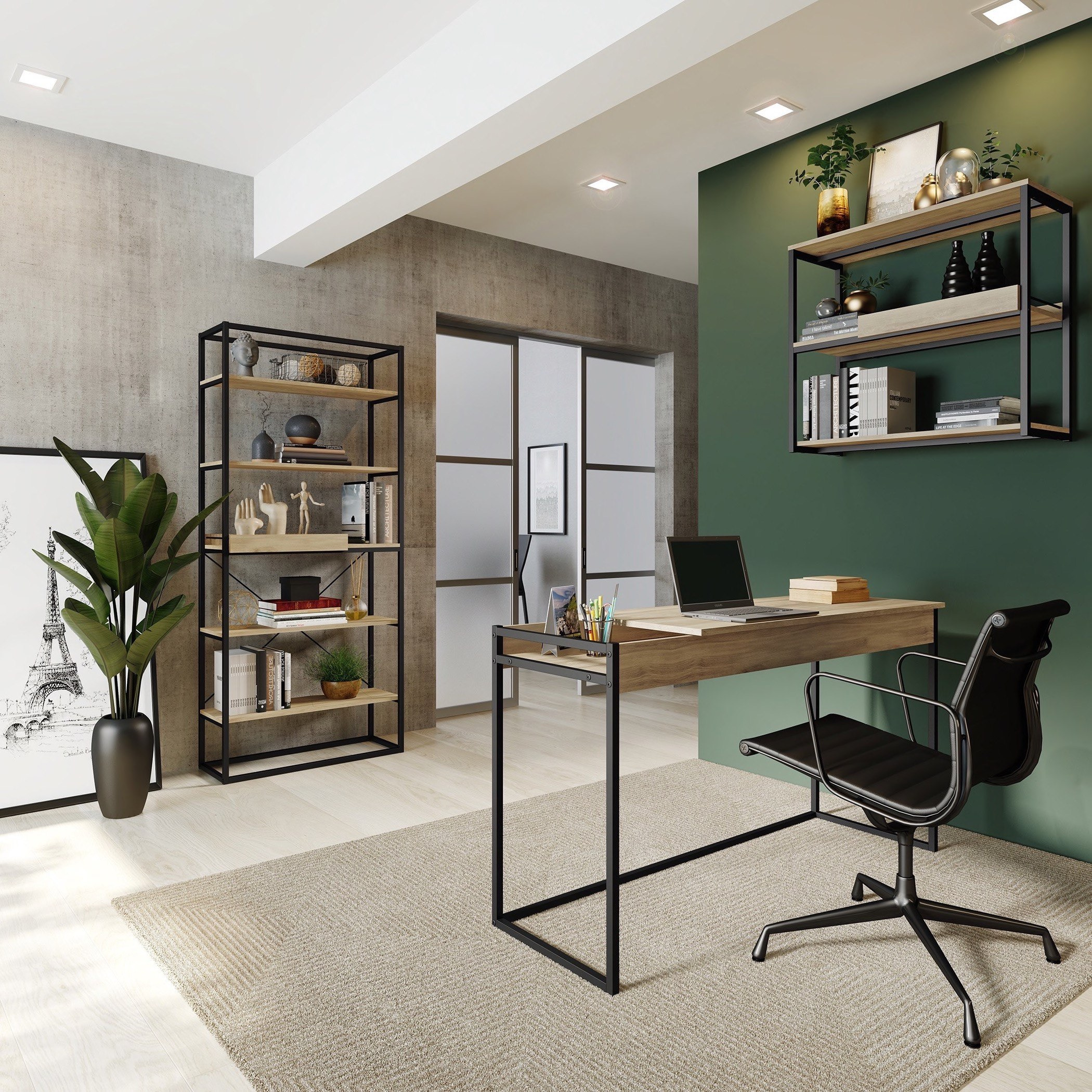 Lancom 5-Shelf Bookcase with Tray-hbxfurniture-office-bookcases-image-8