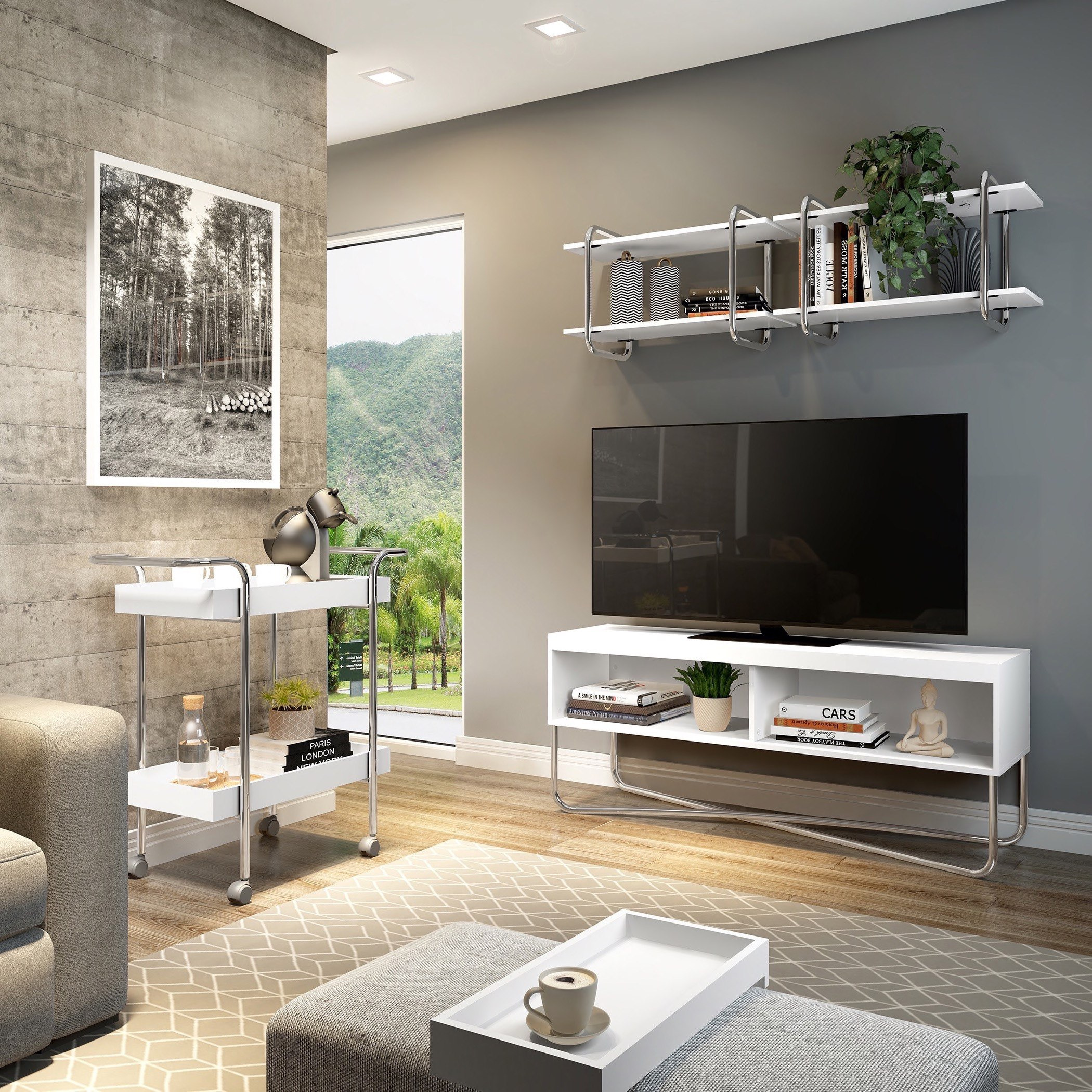 عربة ضيافة طابقين من نيويل -hbxlivingroom-tablesandstands-servingtrolleys-image-4