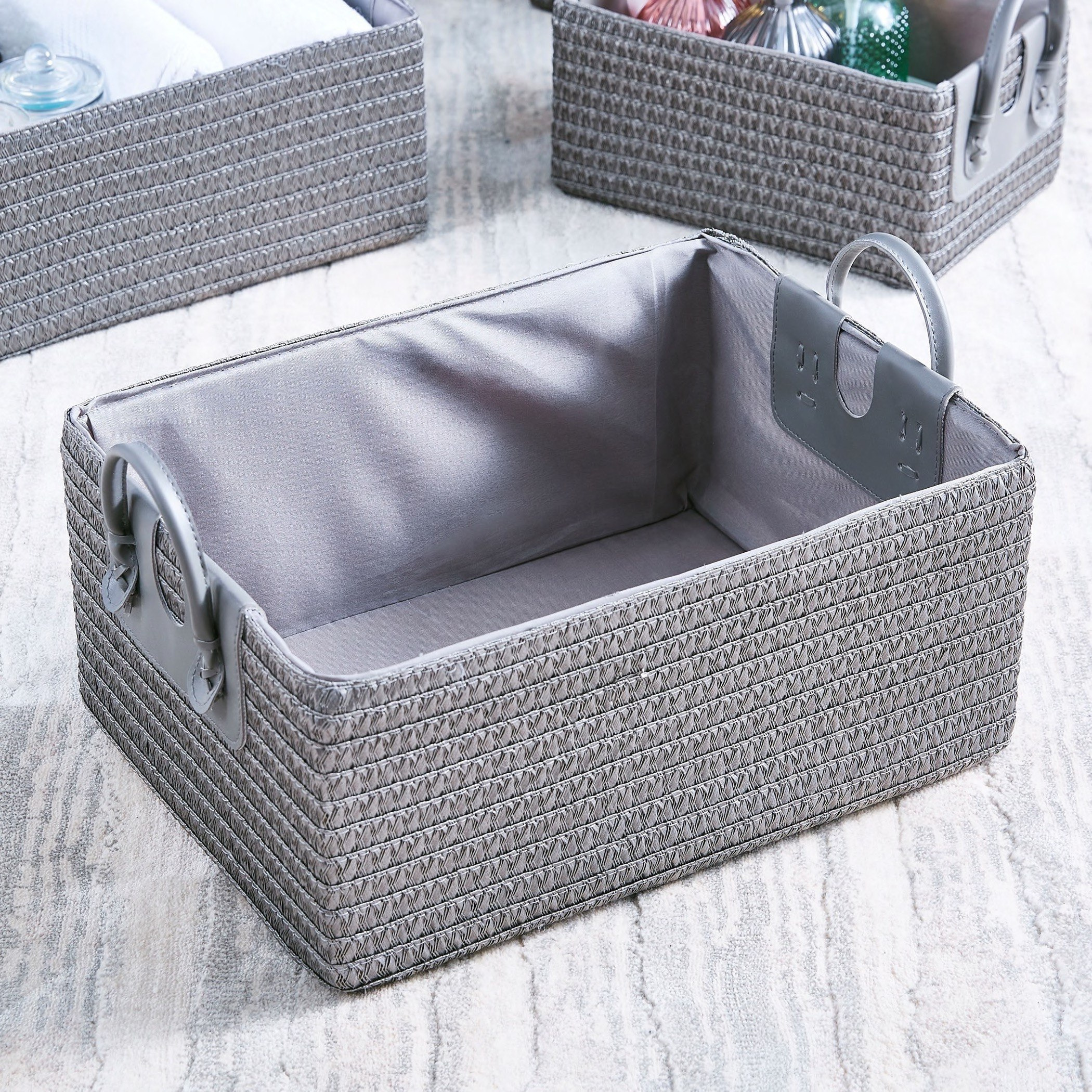 سلة متعددة الاستخدامات من إليجانزا - 30x40x18 سم-hbxbedroom-bedroomaccessories-bedroomstorage-image-1
