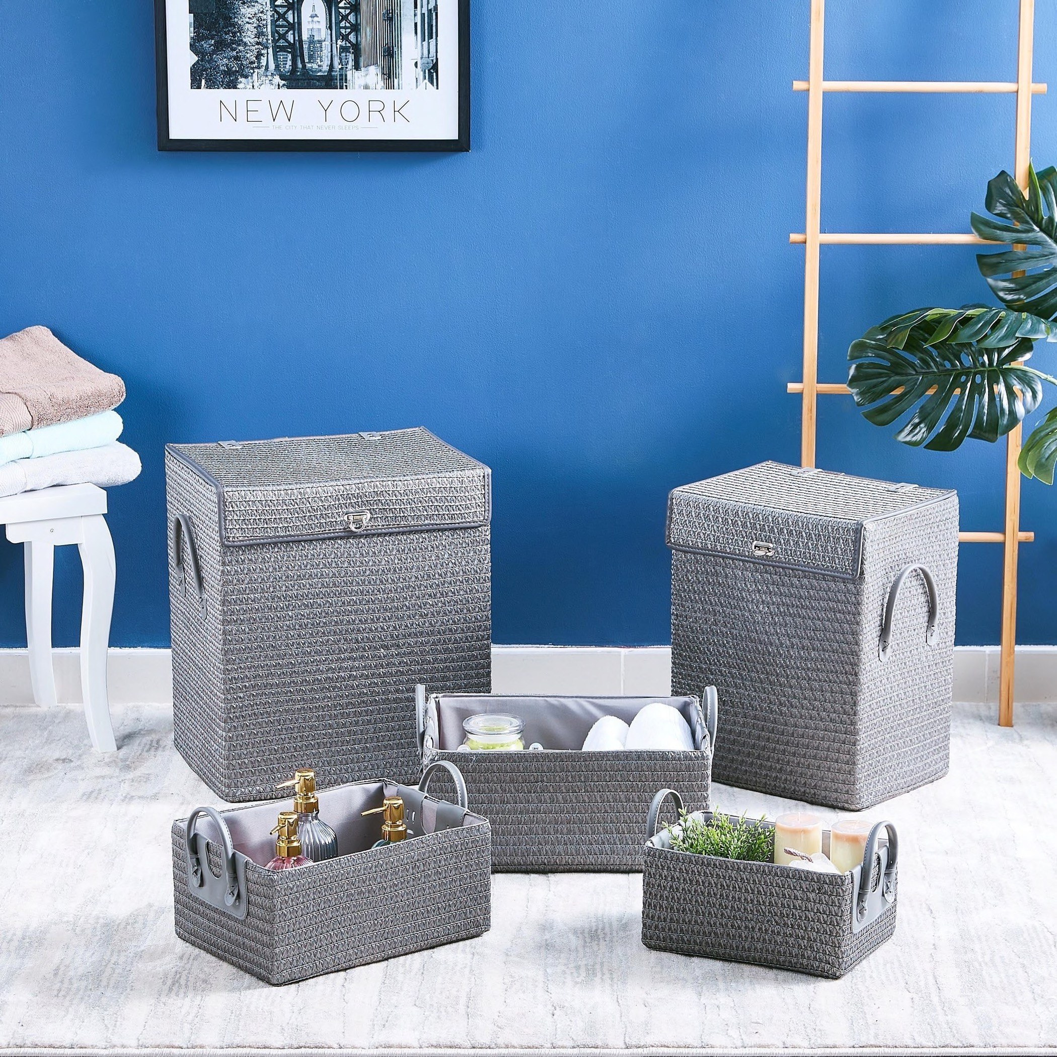 سلة متعددة الاستخدامات من إليجانزا - 30x40x18 سم-hbxbedroom-bedroomaccessories-bedroomstorage-image-4