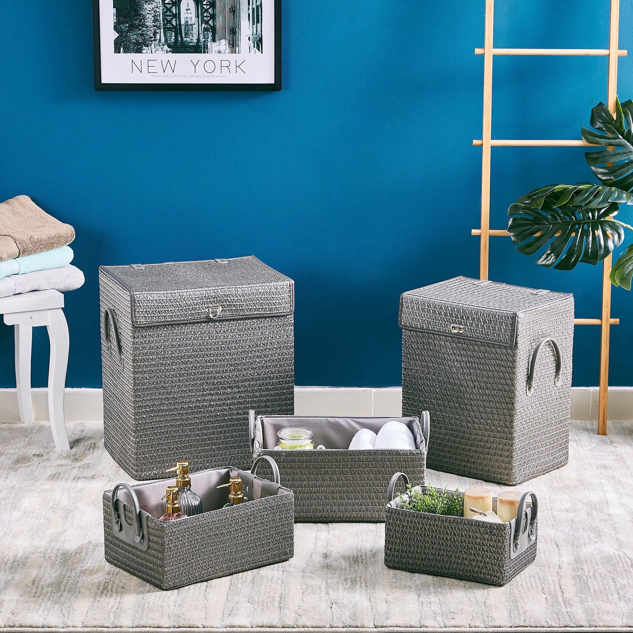 سلة متعددة الاستخدامات من إليجانزا - 35×25×16 سم-hbxbedroom-bedroomaccessories-bedroomstorage-image-4