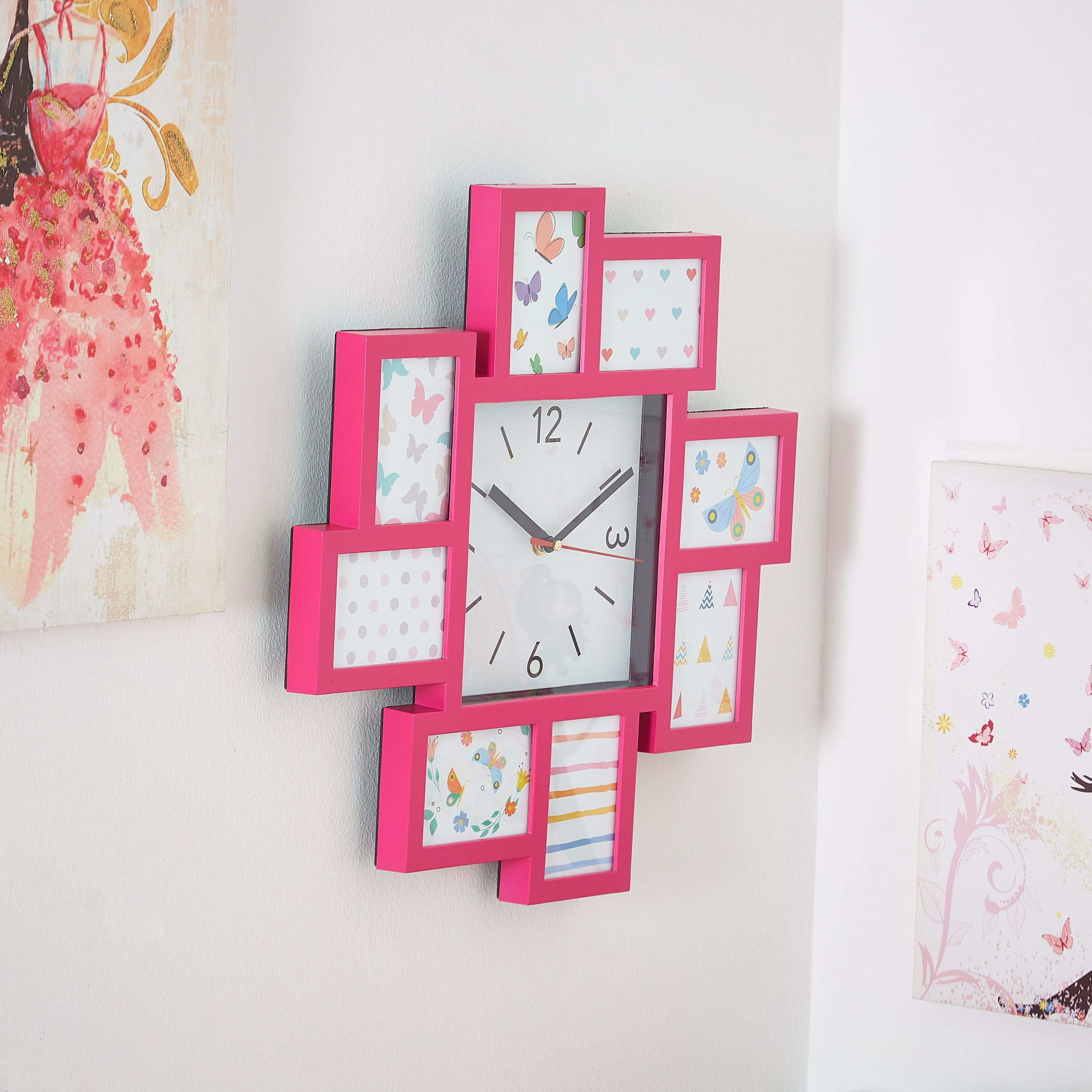 Era Wall Clock with Photo Frames-hbxhomeware-hbxkidsandyouth-image-1
