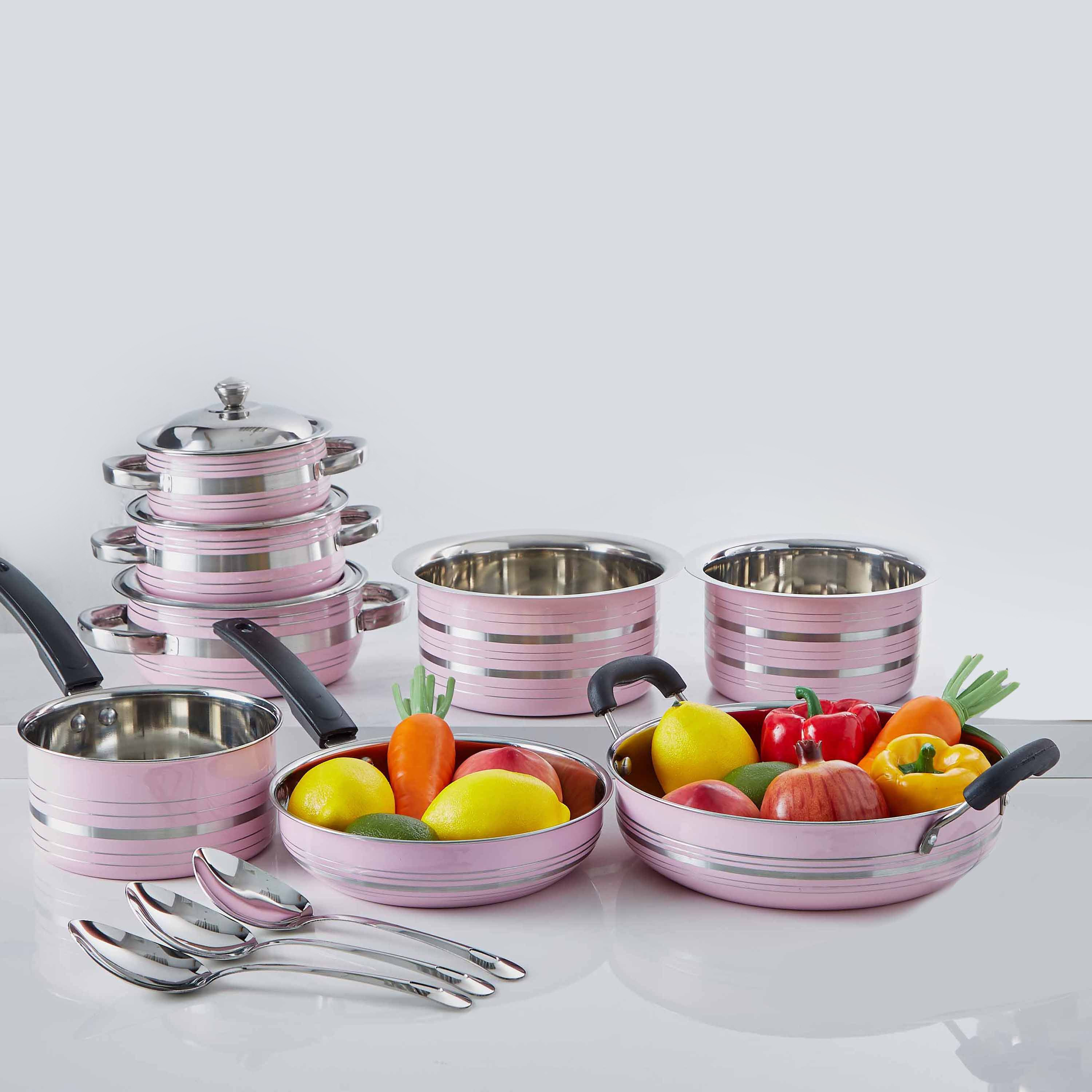 طقم أواني طهي ستانلس ستيل 14 قطعة من ديلايت-hbxkitchen-kitchenware-foodpreparation-image-1