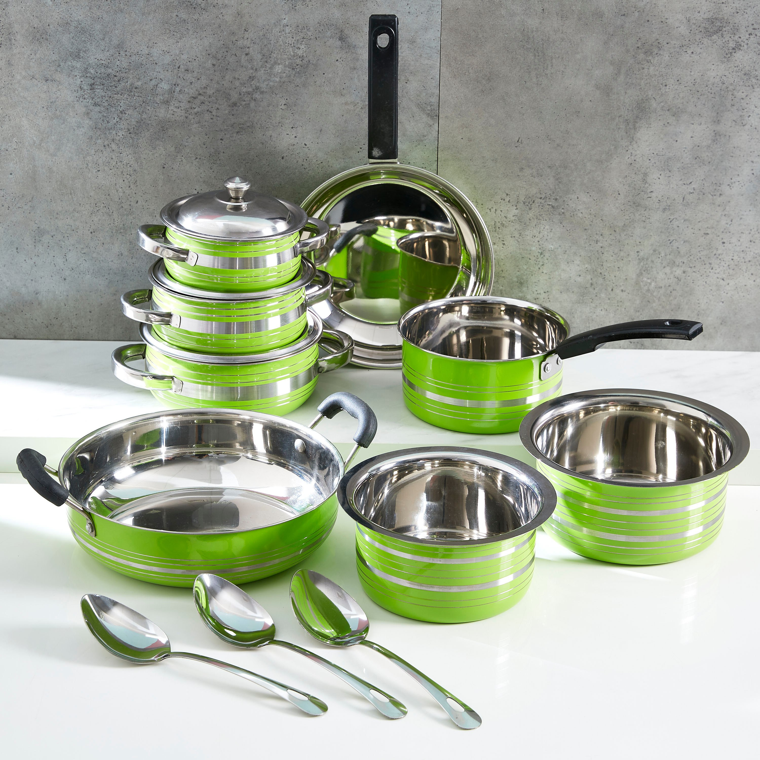 طقم أواني طهي ستانلس ستيل 14 قطعة من ديلايت-hbxkitchen-kitchenware-foodpreparation-image-1