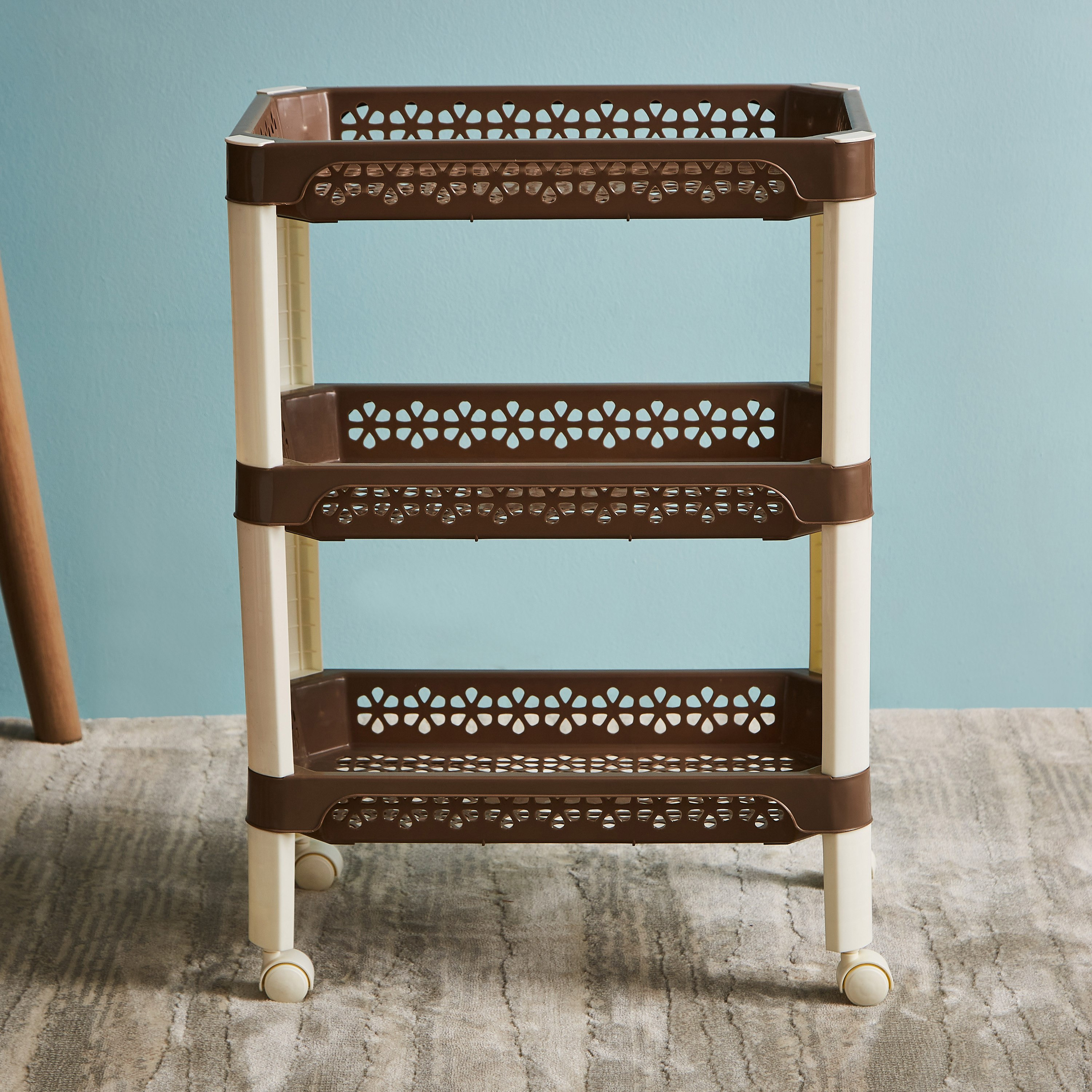 عربة ترولي متعددة الاستخدامات بعجلات و3 طوابق من فلورينا - 42x26x55 سم-hbxlivingroom-tablesandstands-servingtrolleys-image-1