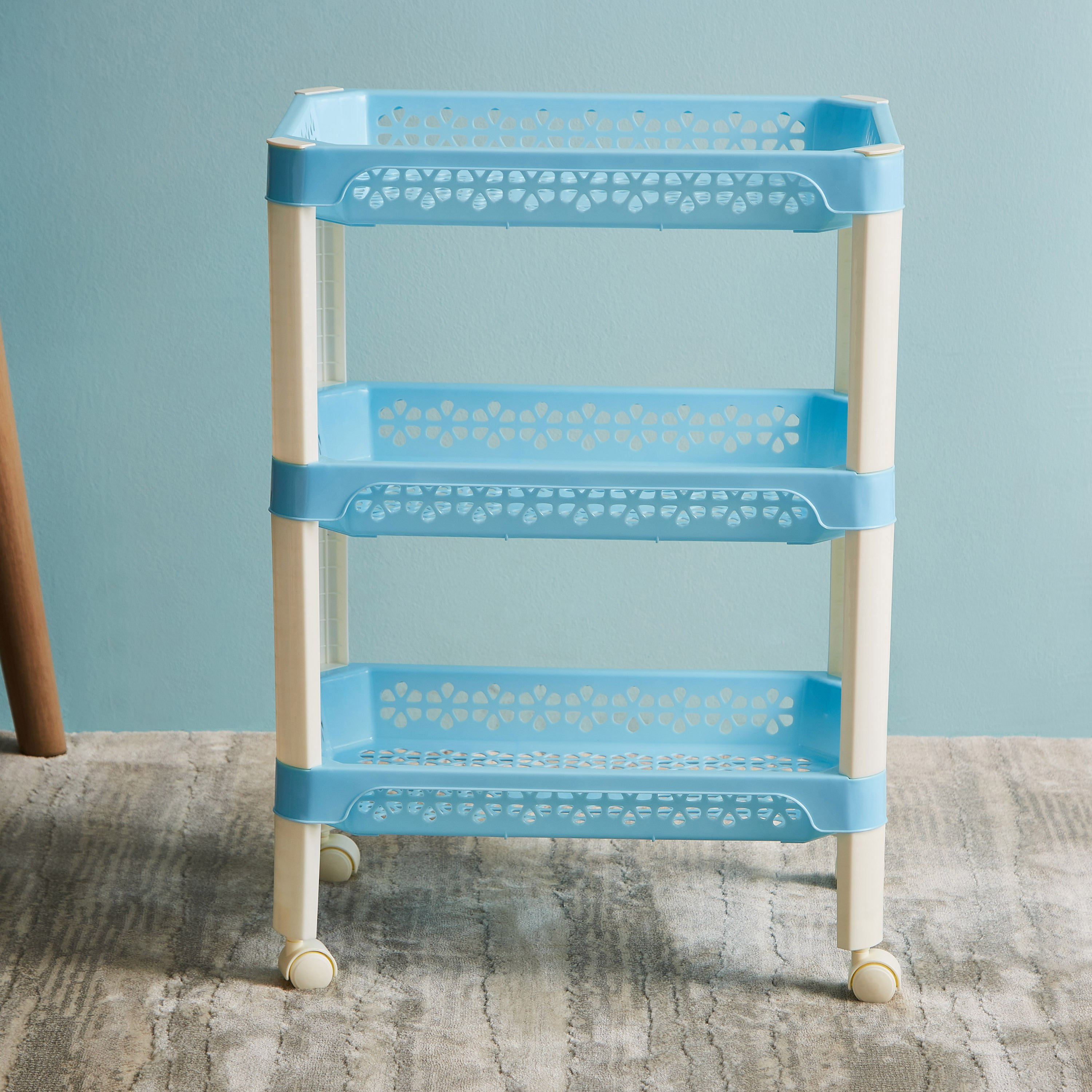 عربة ترولي متعددة الاستخدامات بعجلات و3 طوابق من فلورينا - 42x26x55 سم-hbxlivingroom-tablesandstands-servingtrolleys-image-1