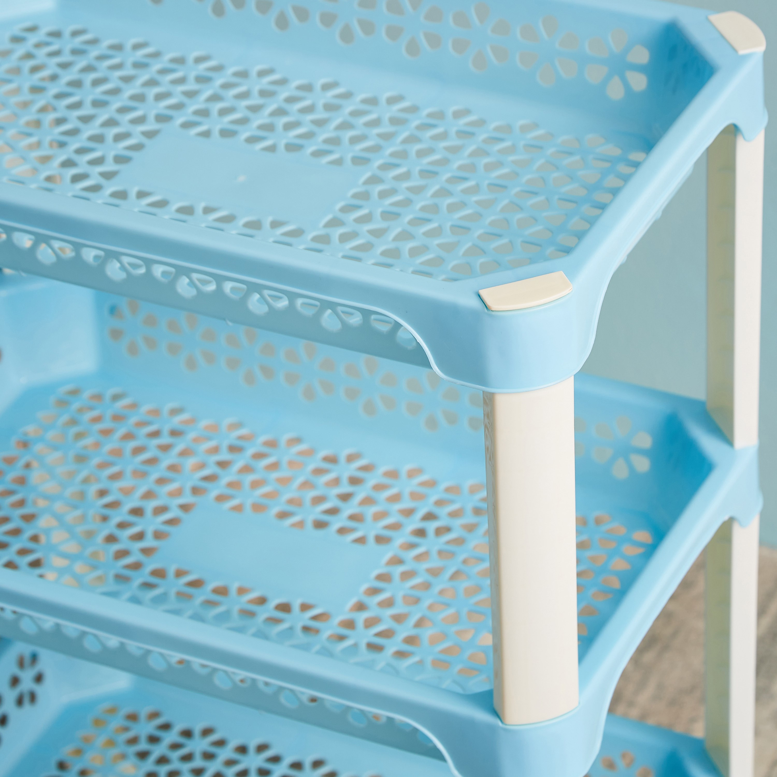 عربة ترولي متعددة الاستخدامات بعجلات و3 طوابق من فلورينا - 42x26x55 سم-hbxlivingroom-tablesandstands-servingtrolleys-image-4