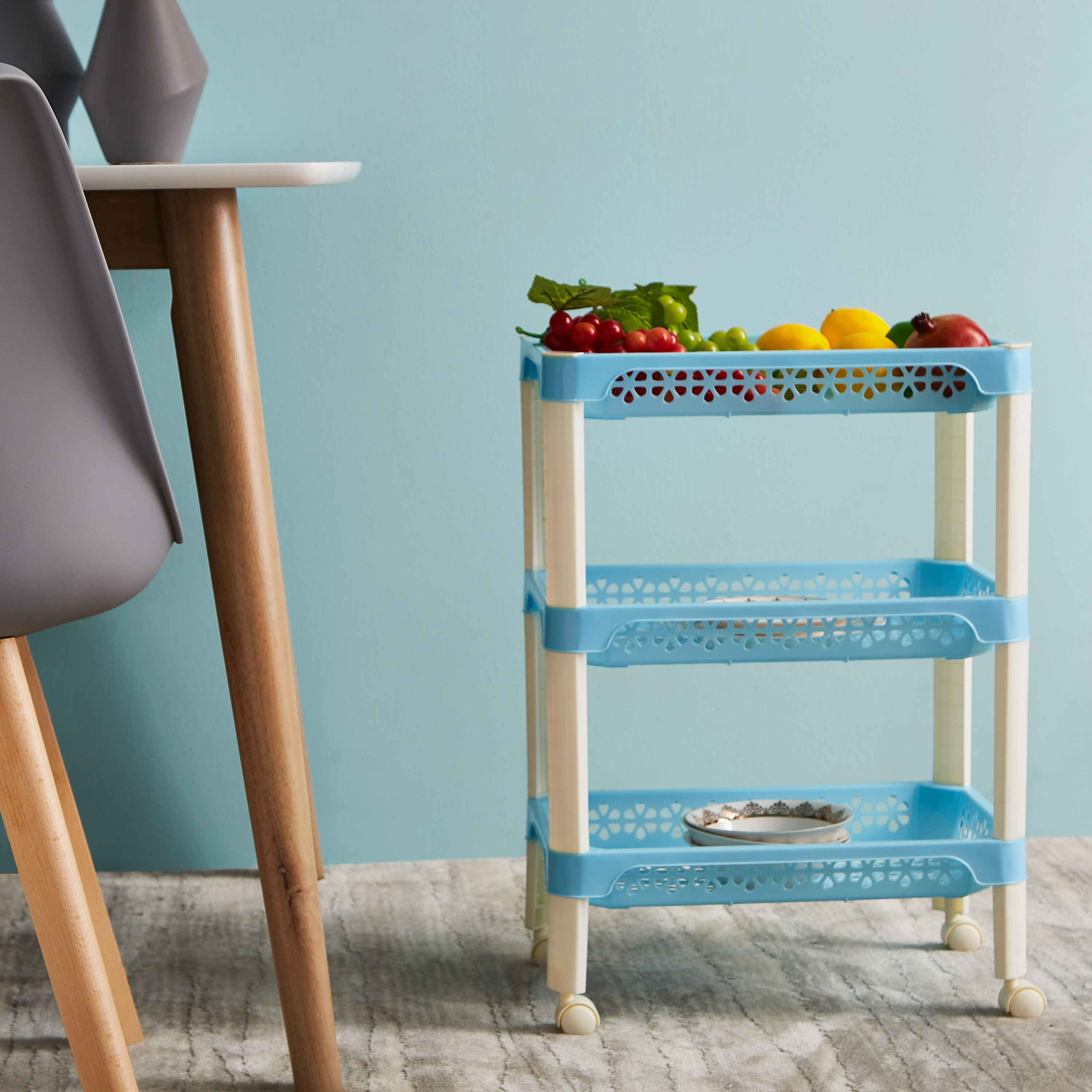 عربة ترولي متعددة الاستخدامات بعجلات و3 طوابق من فلورينا - 42x26x55 سم-hbxlivingroom-tablesandstands-servingtrolleys-image-5