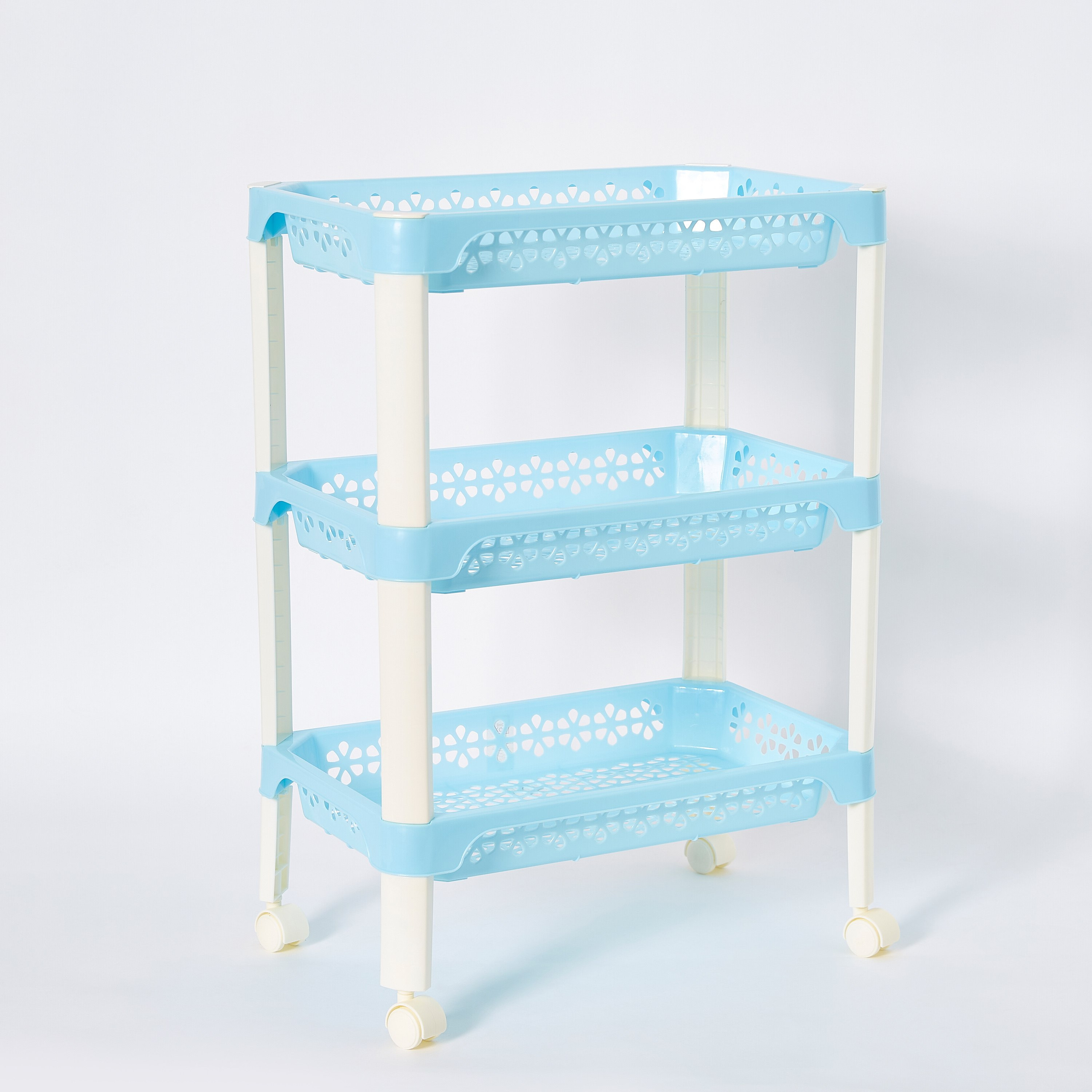 عربة ترولي متعددة الاستخدامات بعجلات و3 طوابق من فلورينا - 42x26x55 سم-hbxlivingroom-tablesandstands-servingtrolleys-image-6