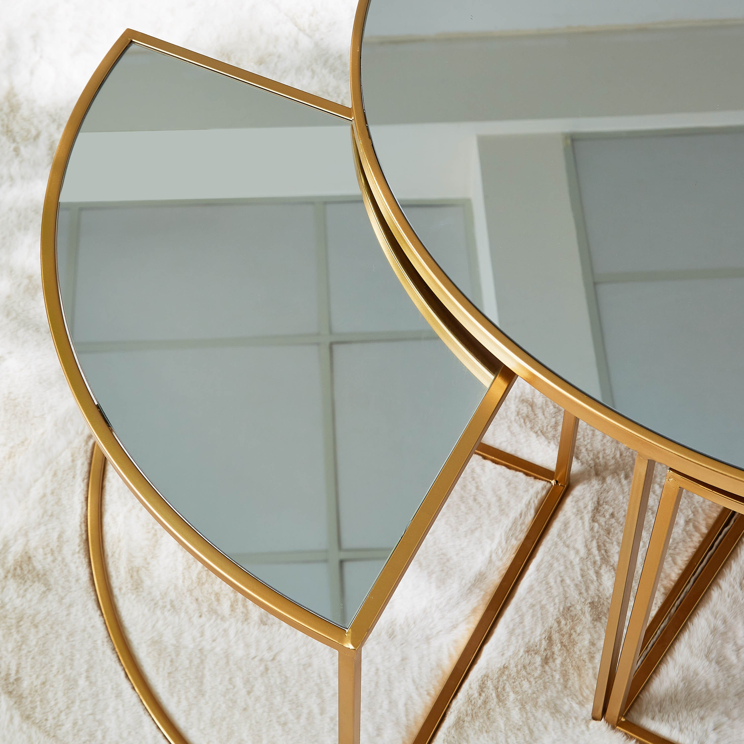 طقم طاولات قهوة متداخلة من إلوجن - 5 قطع-hbxlivingroom-tablesandstands-coffeetables-image-5