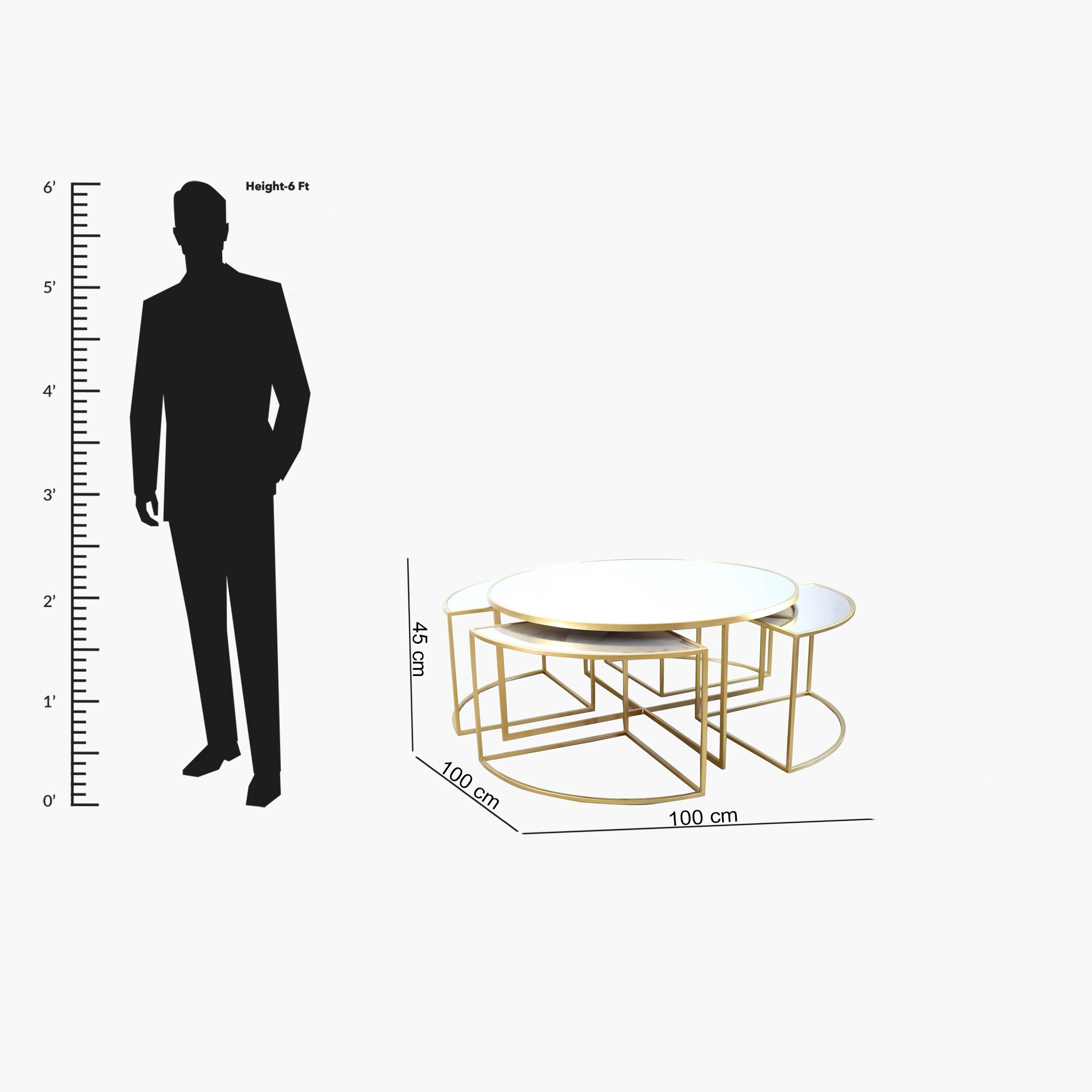 طقم طاولات قهوة متداخلة من إلوجن - 5 قطع-hbxlivingroom-tablesandstands-coffeetables-image-8