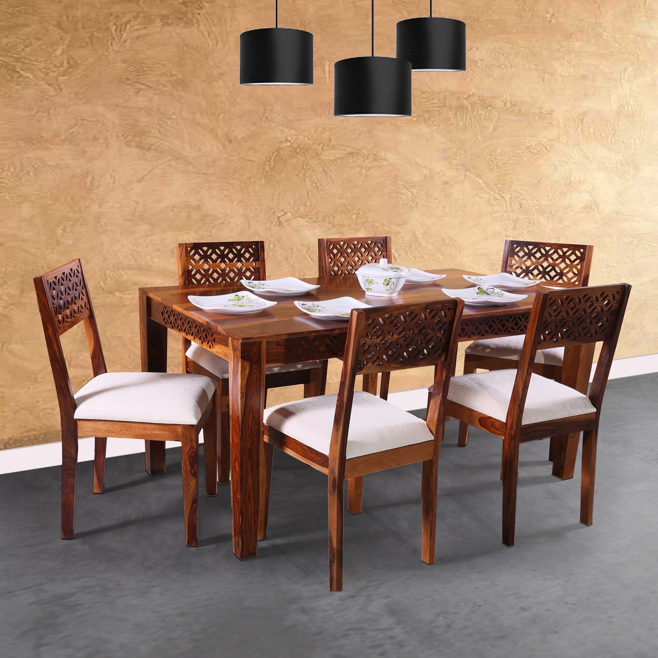 طقم سفرة مقاعد من جودبر-hbxfurniture-diningtablesandsets-diningsets-sixseater-image-1