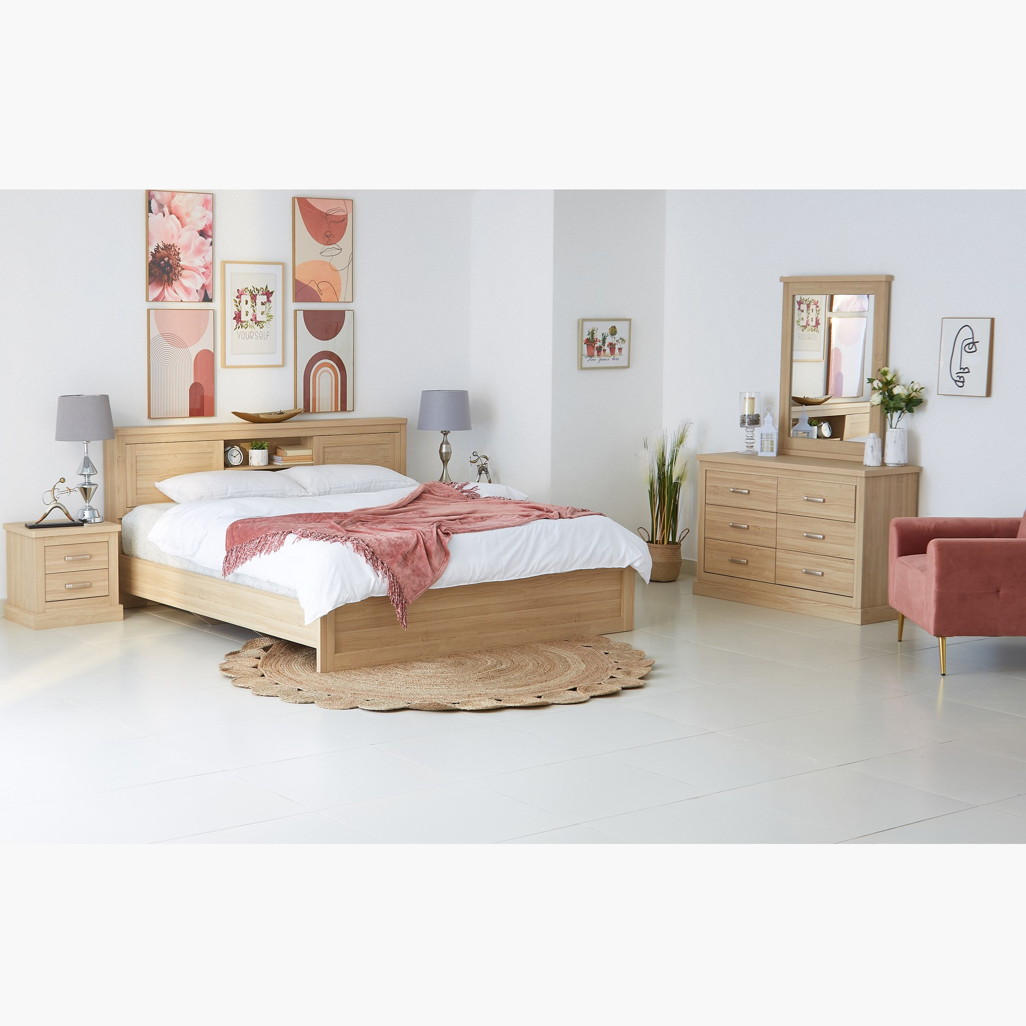 طقم غرفة نوم كينج 5 قطع من سالفورد - 180x200 سم-hbxbedroom-bedsandbedsets-bedroomsets-king-image-1