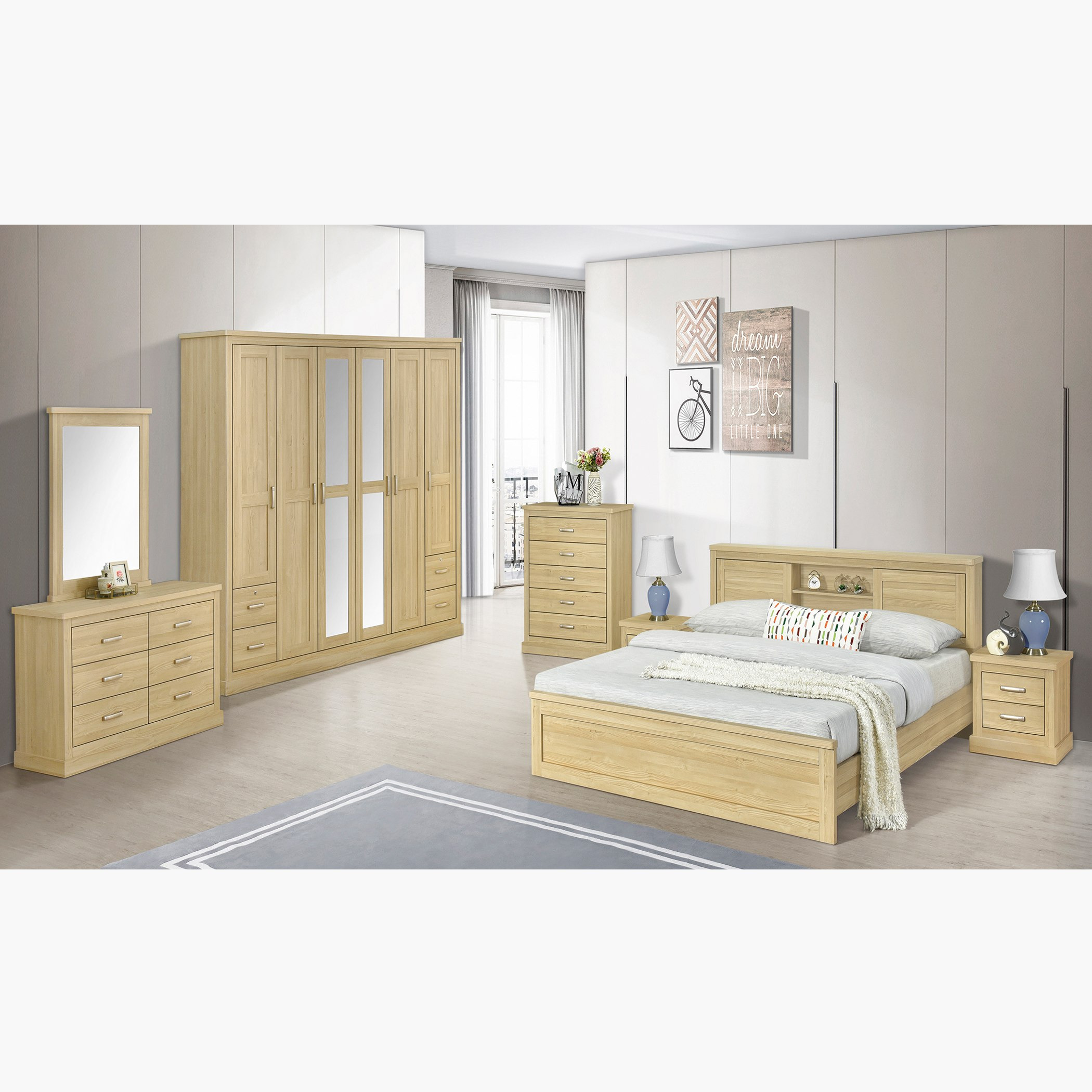 طقم غرفة نوم كينج 5 قطع من سالفورد - 180x200 سم-hbxbedroom-bedsandbedsets-bedroomsets-king-image-18