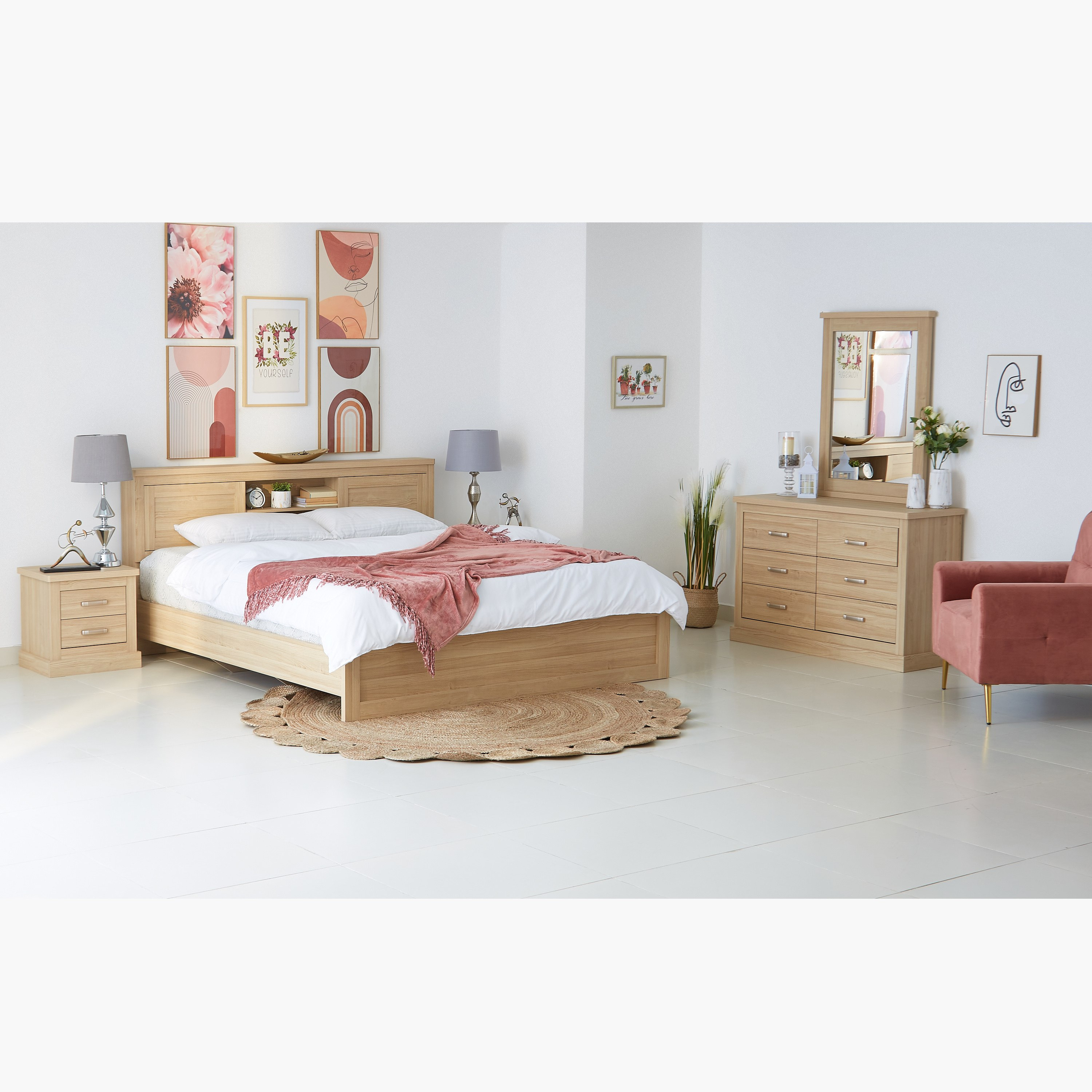 طقم غرفة نوم كينج 5 قطع من سالفورد - 180x200 سم-hbxbedroom-bedsandbedsets-bedroomsets-king-image-2