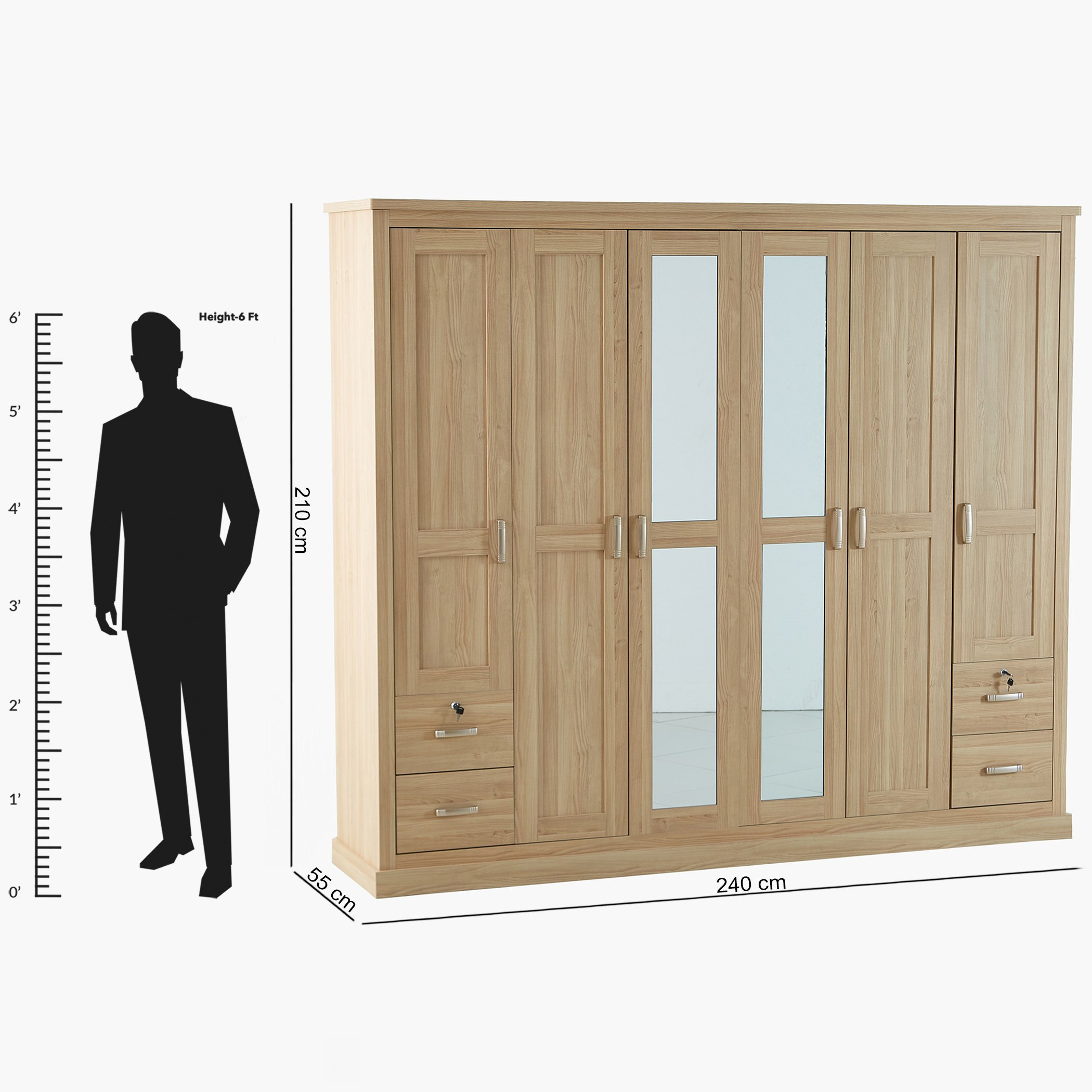 خزانة ملابس 6 أبواب بمرآة من سالفورد-hbxfurniture-wardrobes-image-12