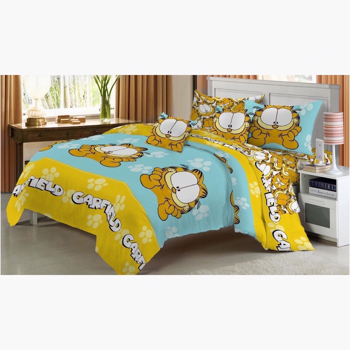 طقم لحاف مزدوج قطعتين جارفيلد - 160x220 سم-hbxhomeware-hbxkidsandyouth-image-2