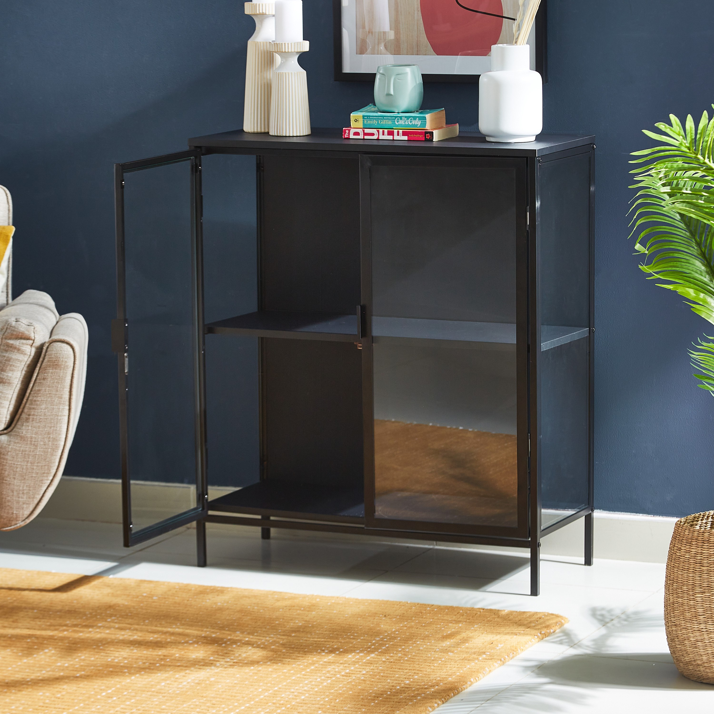 خزانة تحف ببابين ورف من هيوستن-hbxfurniture-diningroom-barcountersandbarstools-image-4