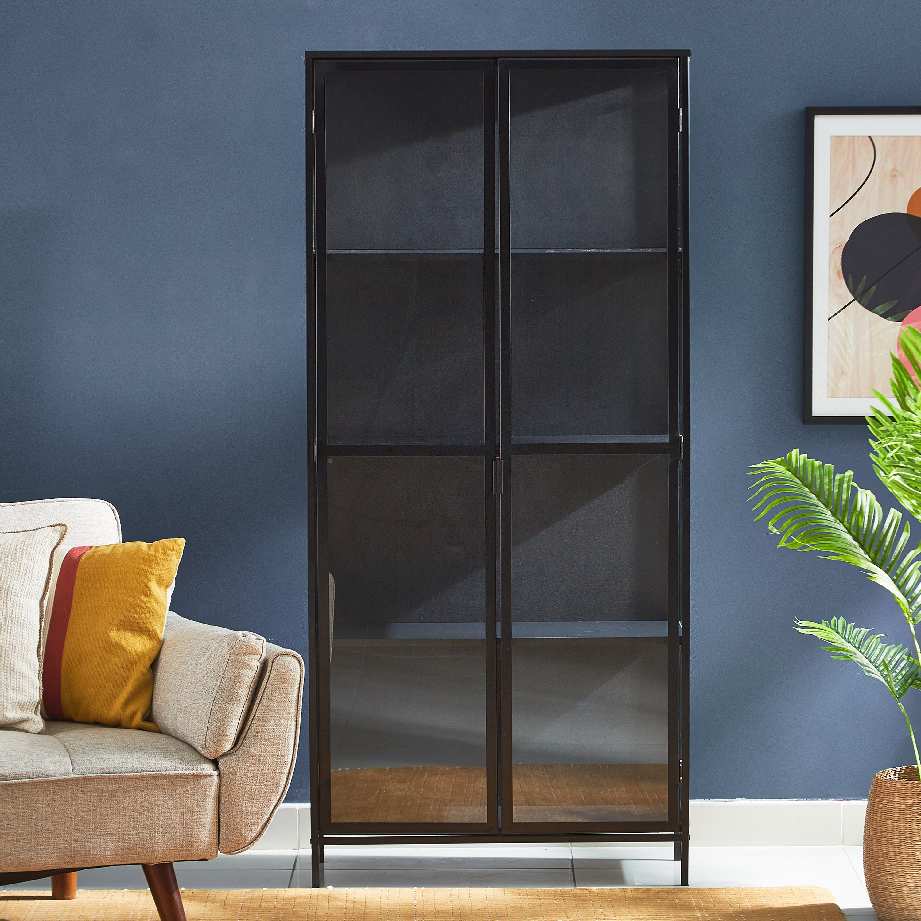 خزانة عرض تحف ببابين و3 أرفف من هوستون -hbxfurniture-diningroom-barcountersandbarstools-image-2