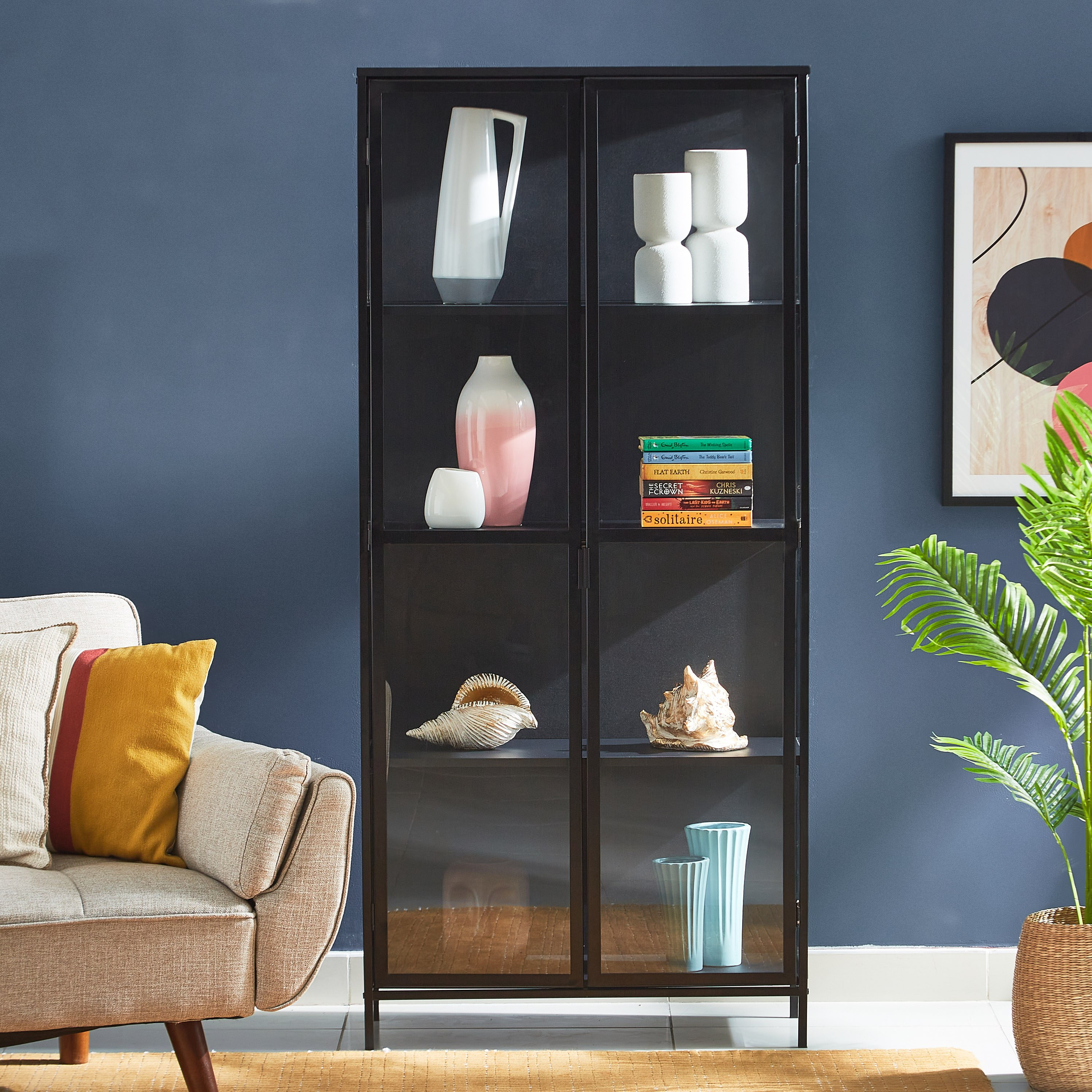 خزانة عرض تحف ببابين و3 أرفف من هوستون -hbxfurniture-diningroom-barcountersandbarstools-image-1