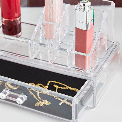 Crystal Cosmetics Organiser with Drawer