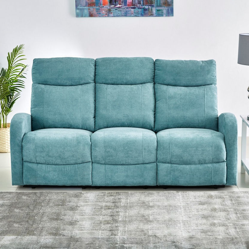 Oscar 3-Seater Fabric Recliner-Recliner Sofas-image-0